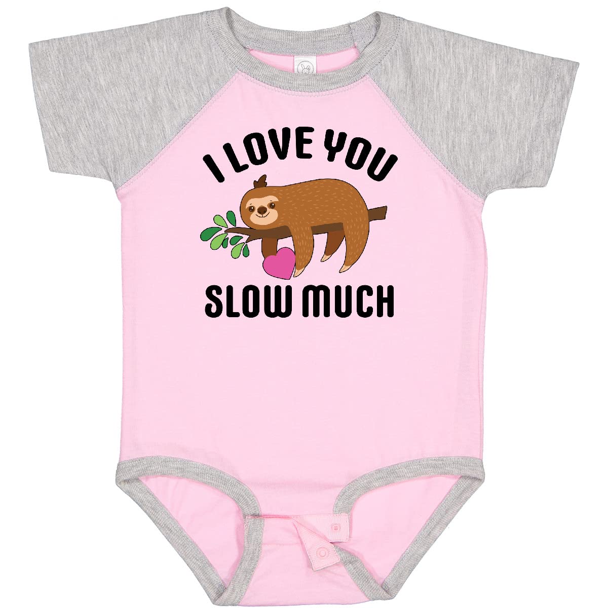 Inktastic Valentine's Day 'I Love You Slow Much' Cute Sloth Baby Bodysuit - Perfect for Valentine's Gifts, Baby Showers & Family Photos