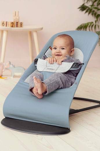 BabyBjorn Bouncer Balance Soft - Premium Cotton & Jersey Baby Bouncer Seat for Newborns to Toddlers - Perfect for Soothing, Playtime & Hands-Free Parenting at Home