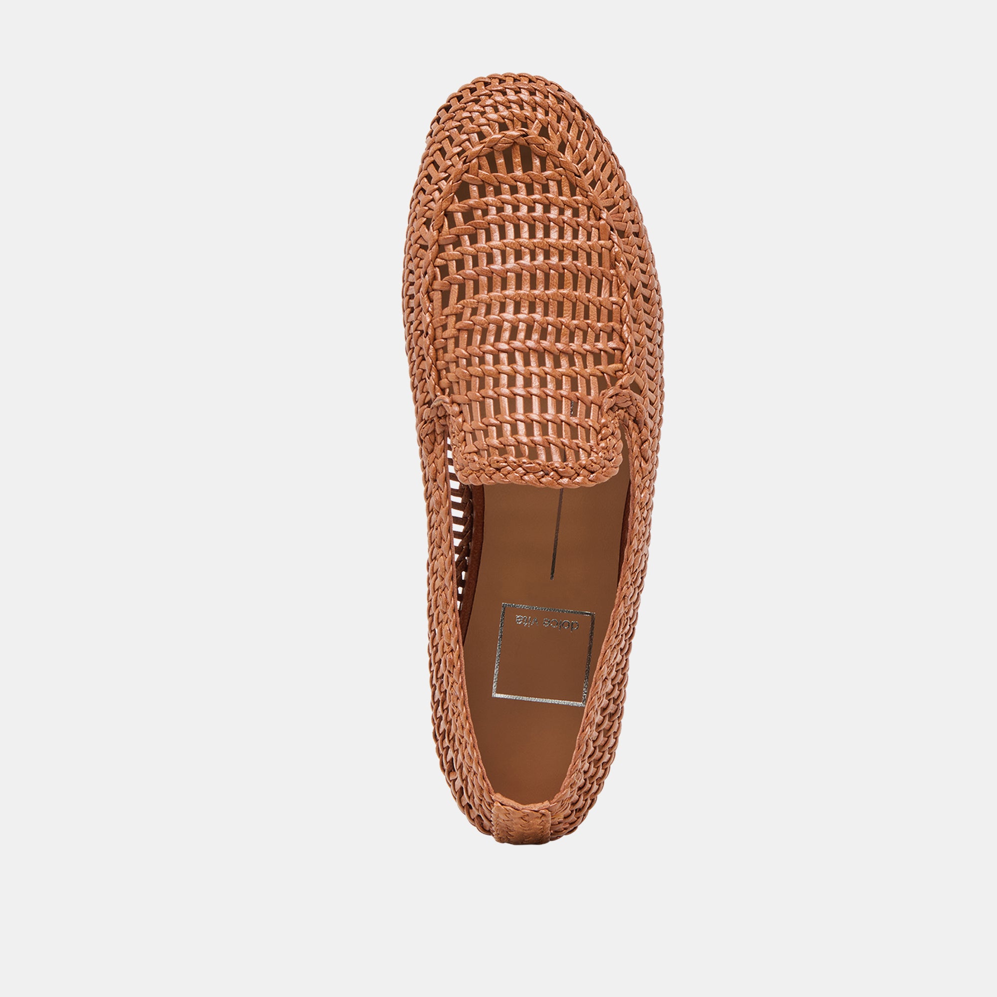 ARMOND FLATS COGNAC WOVEN LEATHER WOMEN'S SHOES - Comfortable & Stylish Slip-On Loafers for Work, Travel & Casual Outfits