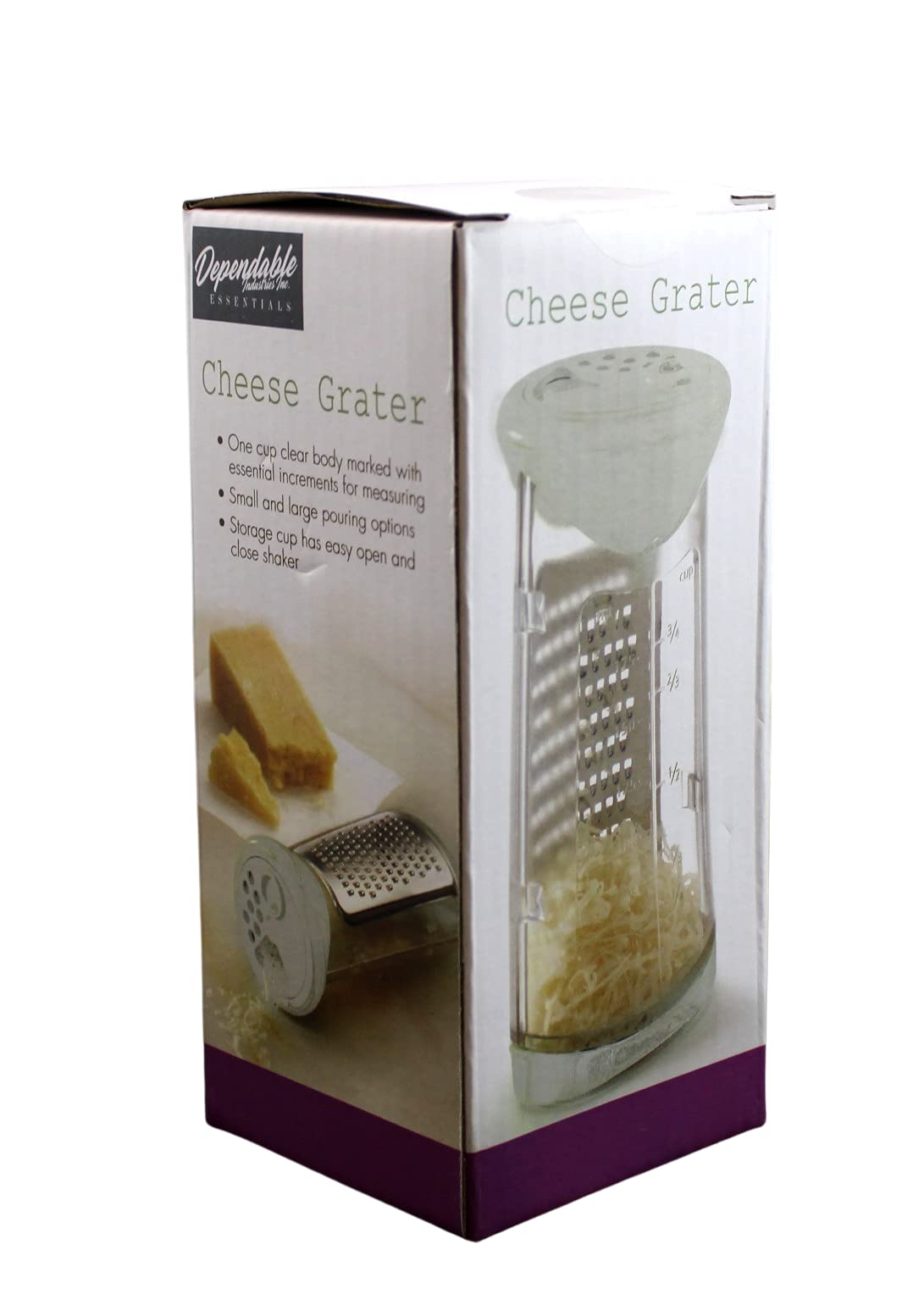 2-in-1 BPA-Free Cheese Grater & Shaker - Stainless Steel Blade for Kitchen & Dining