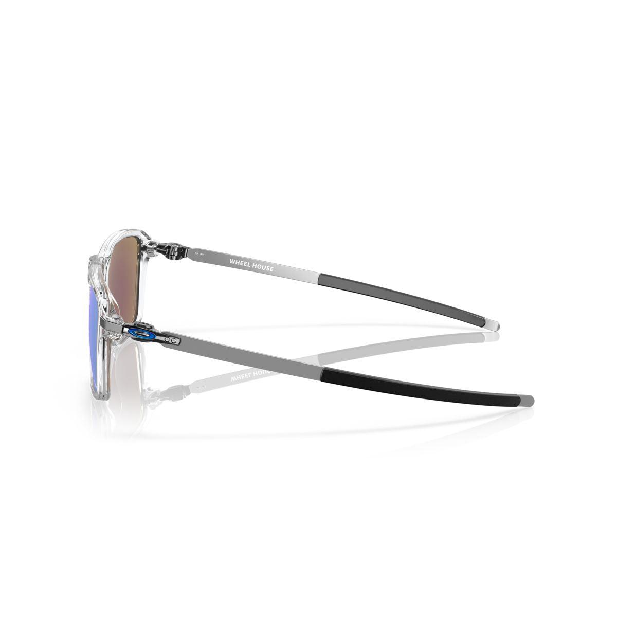 Oakley Wheel House Sunglasses - Polished Clear Frame with Prizm Sapphire Lenses (Model 0OO9469 946902) | UV Protection for Outdoor Sports & Driving