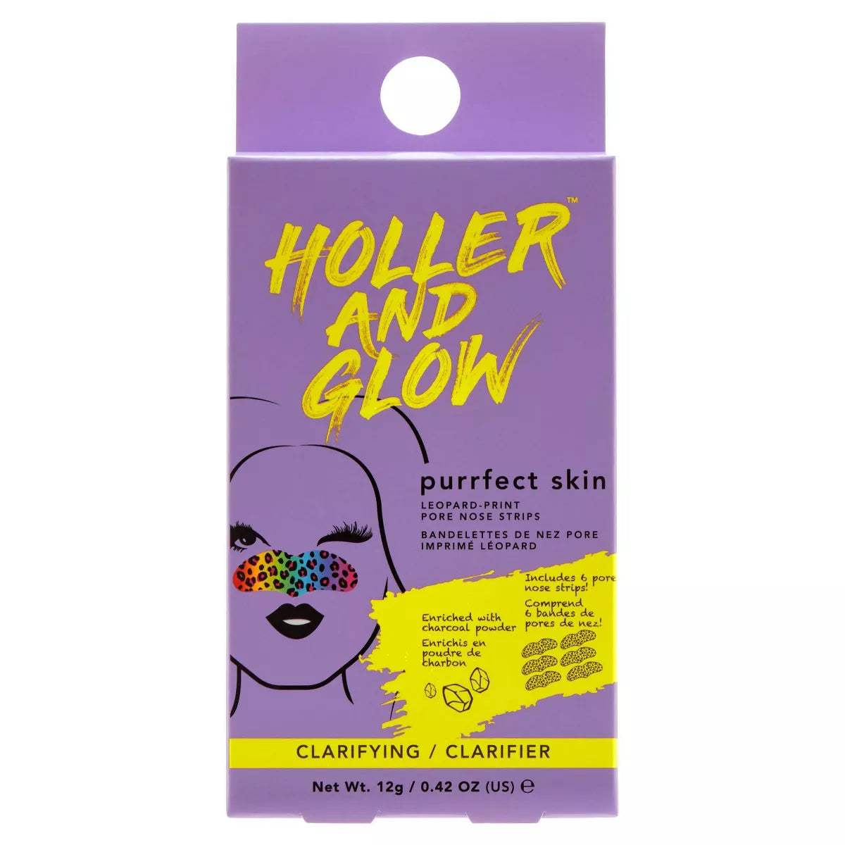 Holler and Glow Purrfect Skin Pore Nose Strips - Blackhead Remover for Deep Cleansing & Smooth Skin | Ideal for Daily Skincare Routine & Spa Nights
