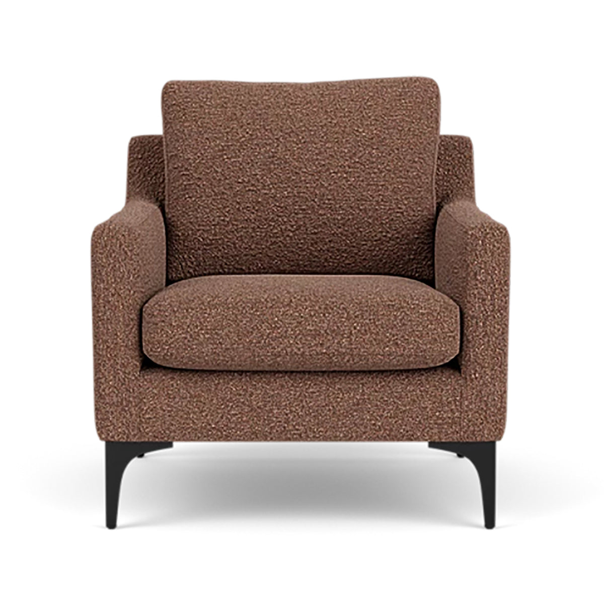Astha Boucle Armchair - Modern Velvet Accent Chair for Living Room, Bedroom & Office - Soft Upholstered Lounge Chair with Solid Wood Legs - Stylish Home Decor for Cozy Reading Nook & Relaxation
