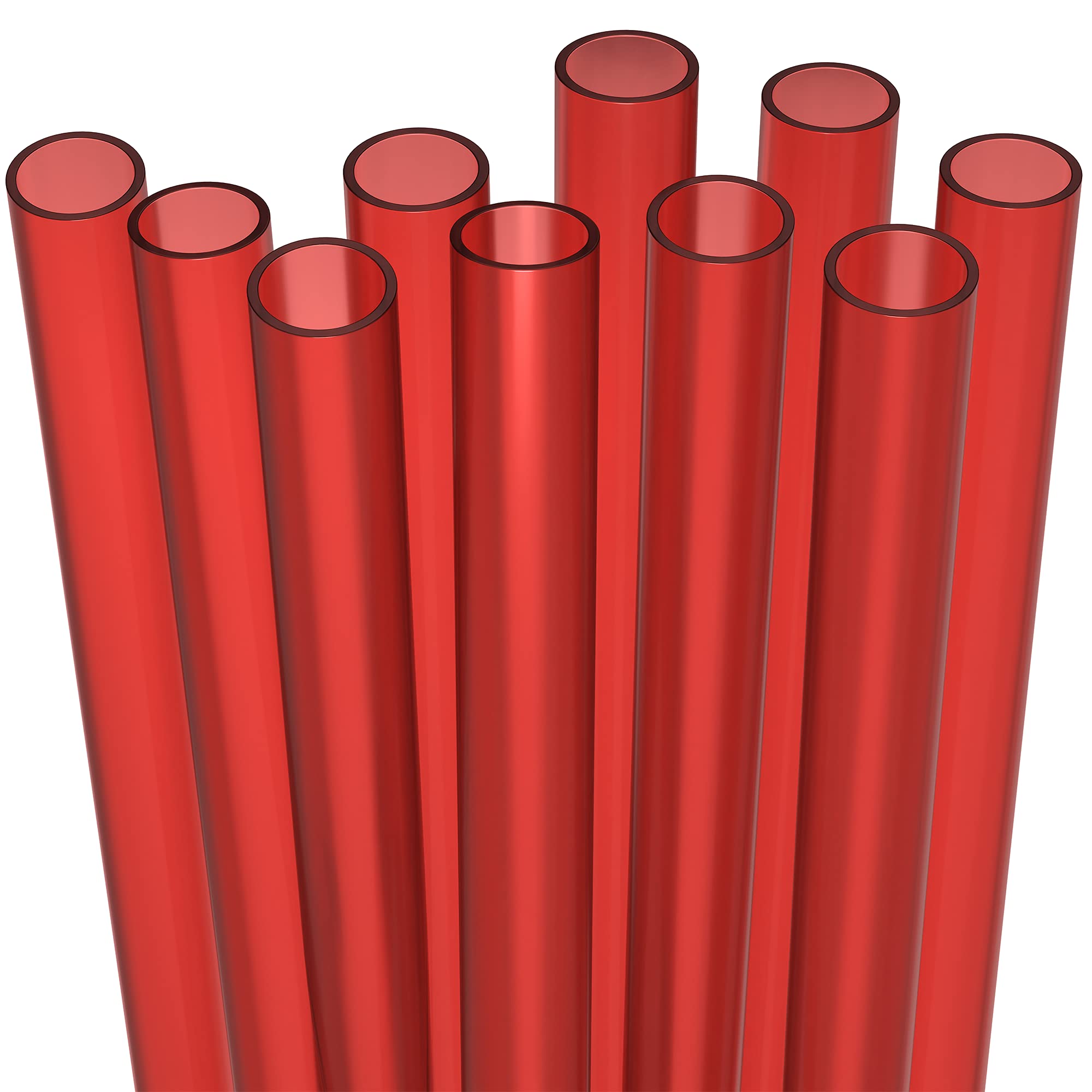 Extra Wide Reusable Plastic Straws for Smoothies, Boba & Bubble Tea - Dishwasher Safe BPA Free