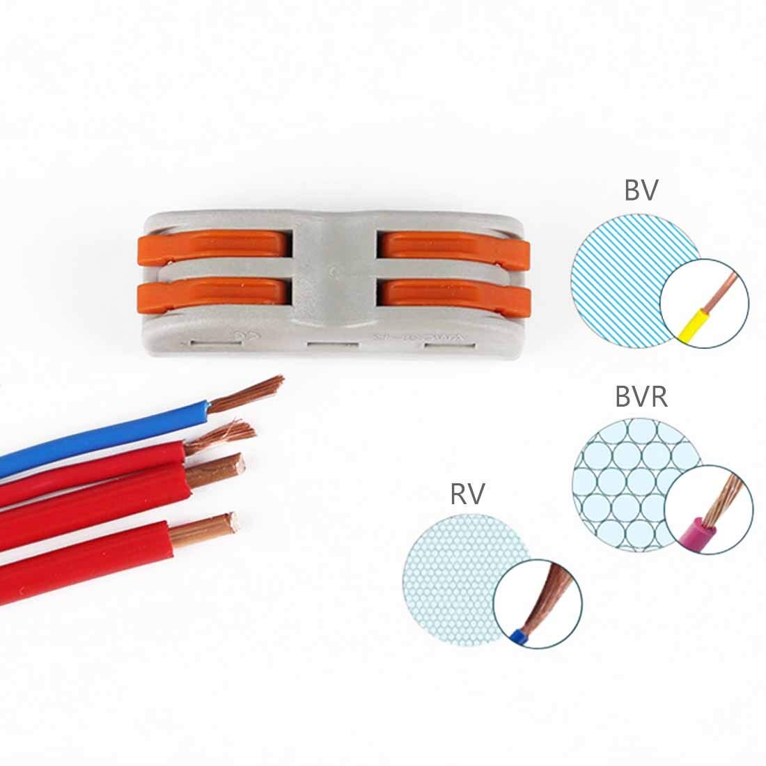 Davitu 10pcs Wire Connectors 0.5-4mm2 for Home Lighting & Electrical Wiring