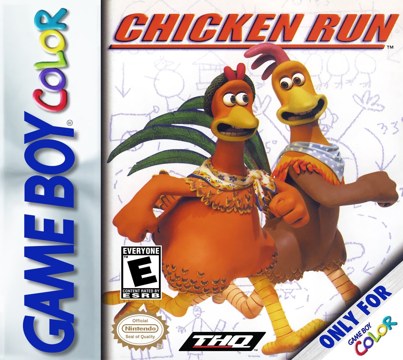 Vintage Chicken Run Game Boy Color Video Game - Retro GBC Cartridge for Collectors & Gamers - Perfect for Kids, Nostalgic Play & Classic Gaming Sessions