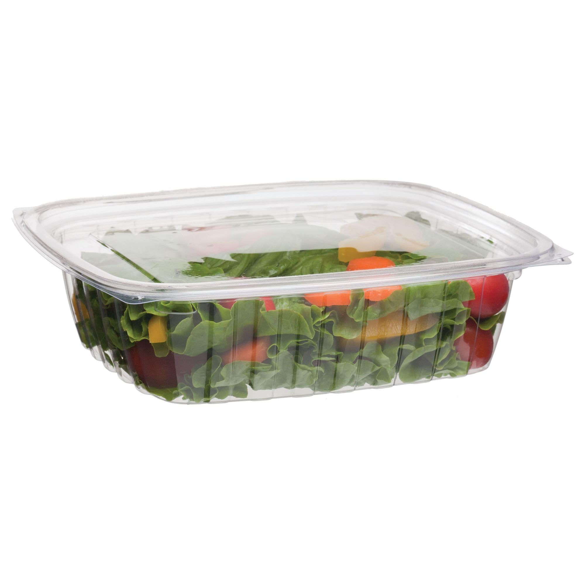 ECO PRODUCTS 24oz Compostable Clear PLA Plastic Hinged Deli Containers - 200 Count Case | BPI-Certified, ASTM Compliant, Plant-Based Renewable Material | Perfect for Meal Prep, Takeout Food, Catering & Restaurant Storage