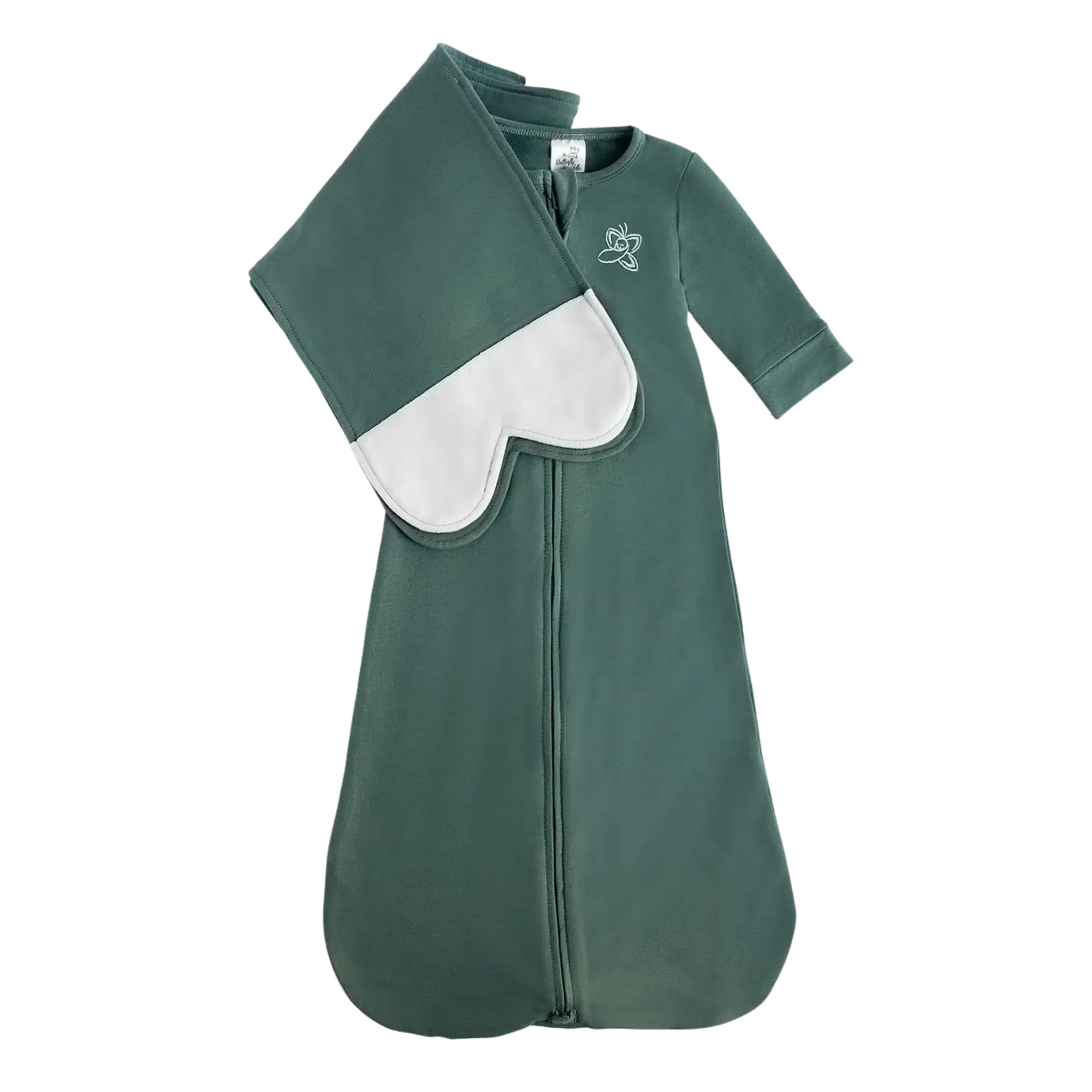 The Butterfly Swaddle - Soft Organic Cotton Baby Wrap for Newborns & Infants | Perfect for Swaddling, Sleep Training & Soothing Fussy Babies (Green)