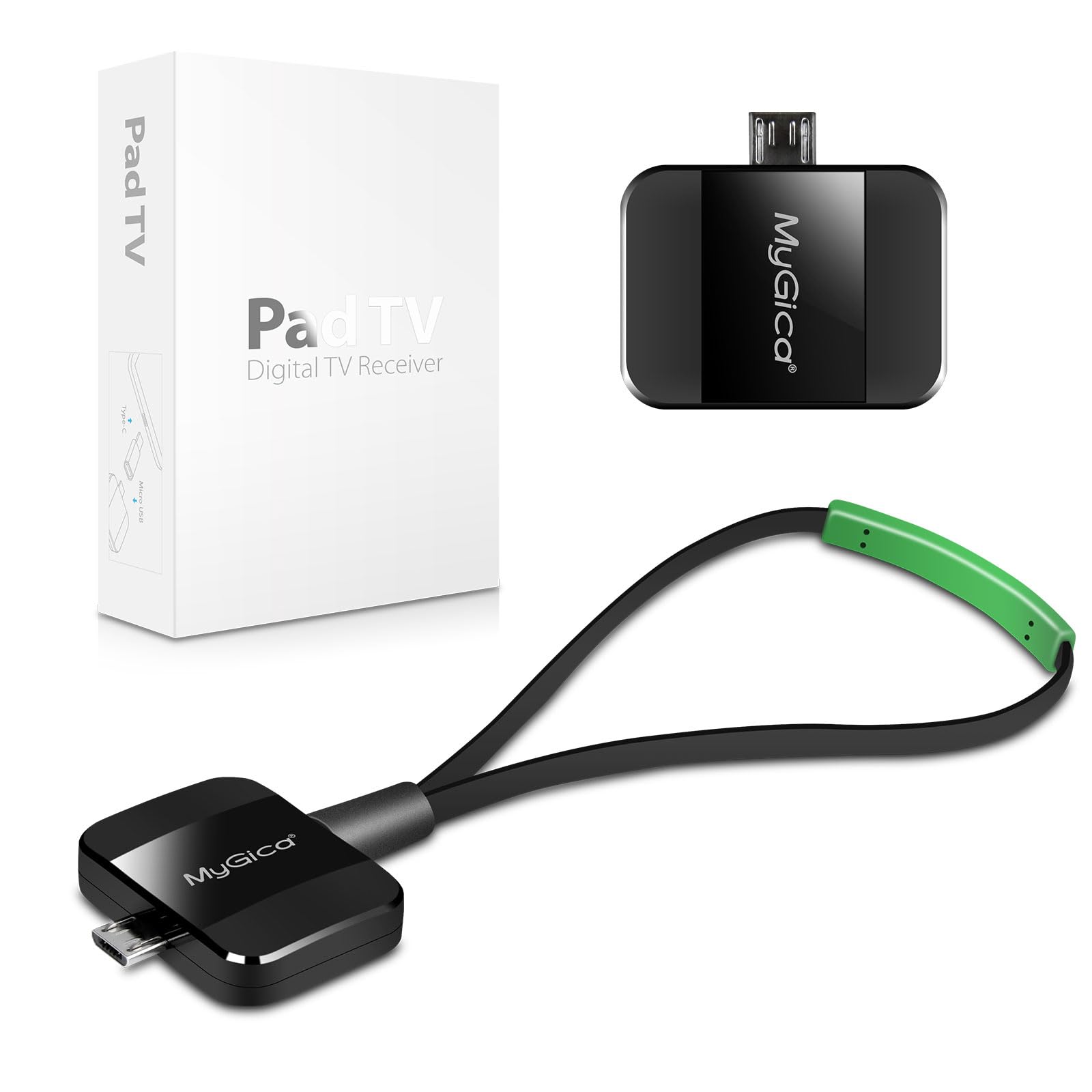 Micro USB TV Tuner Card with Type C Adapter - Freeview HD Receiver for Android, Tablet & PC | Wireless HDTV Stick | No Internet Needed | Watch Live TV Anywhere - Perfect for Travel, Camping & Emergency Preparedness