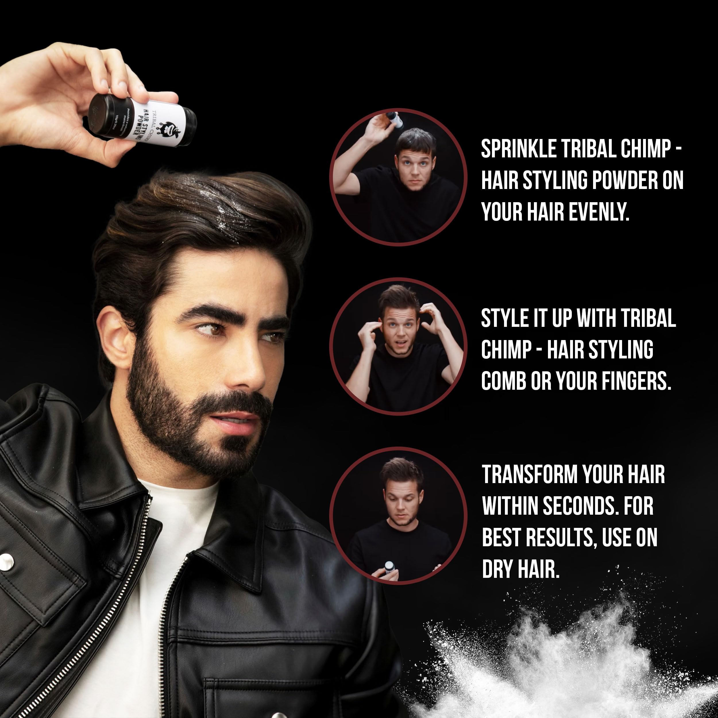 Best Hair Styling Powder for Men & Women - All-Day Invisible Hold Volumizing Texture Powder with Matte Finish (6-Pack, 10g Each) | Perfect for Fine Hair, Thickening & Creating Natural-Looking Volume for Everyday Styling
