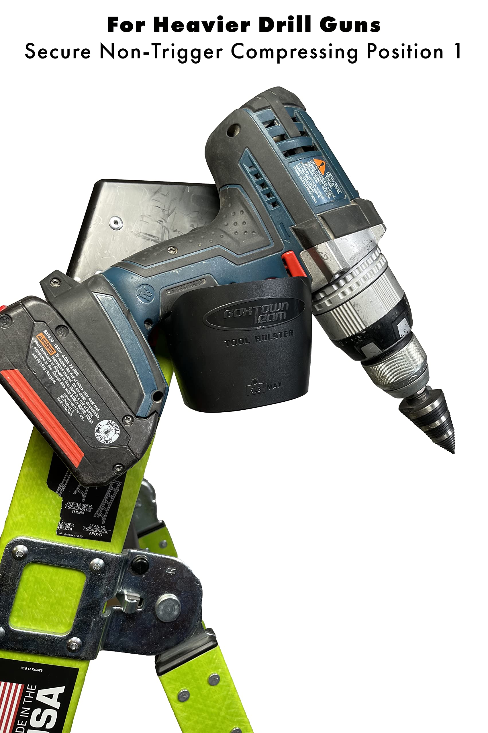 All-N-One Ladder Tool Holster - Heavy Duty Ladder Accessories for Electricians & Contractors | Secure Tool Holder for Hammers, Wrenches & More | Perfect for Roofing, Construction & Home Repairs