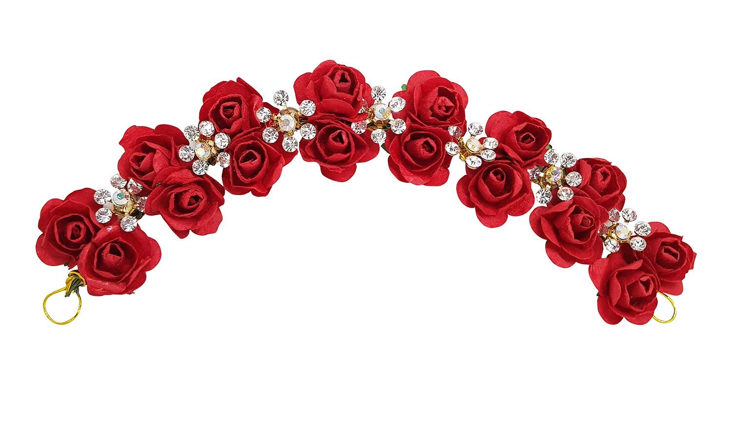 Confidence Hair Accessories - Elegant Gajra Flower Scrunchies for Hair Buns | Wedding & Bridal Hair Jewelry for Women & Girls (M7) | Perfect for Indian Weddings, Festivals & Special Occasions