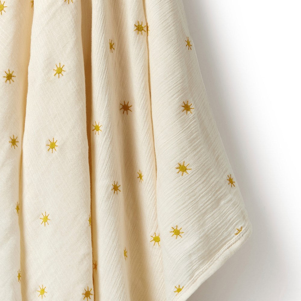 Sunshine Organic Crinkle Bunny Rug - Soft & Safe Baby Play Mat for Tummy Time, Crawling & Sensory Development | Eco-Friendly Non-Toxic Nursery Floor Blanket
