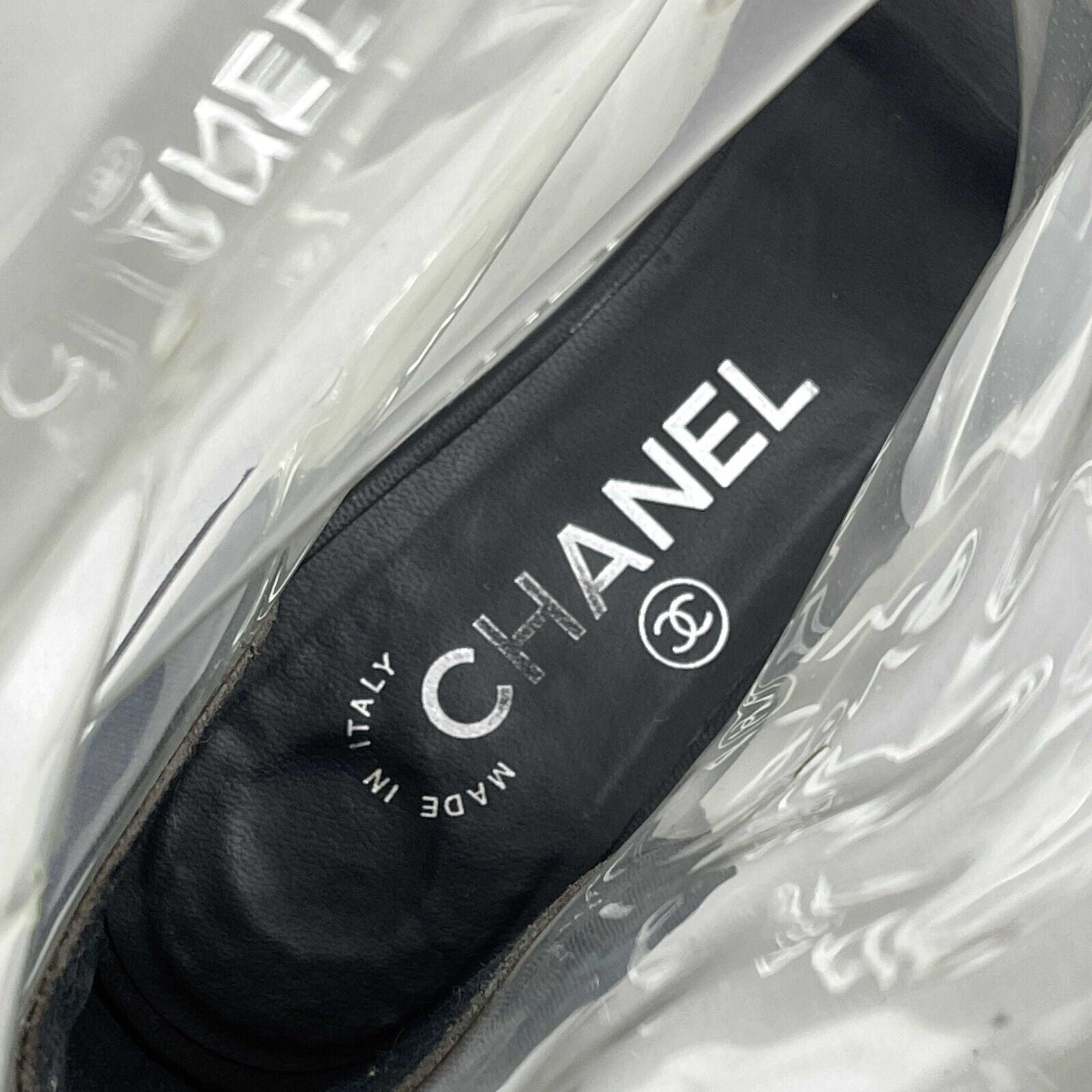 Chanel 18S Capped Toe CC Logo PVC Mid-Calf Boots - Women's Size 38 (US 8) - Fashionable Knee-High Boots for Fall & Winter Outfits, Office Wear & Evening Occasions