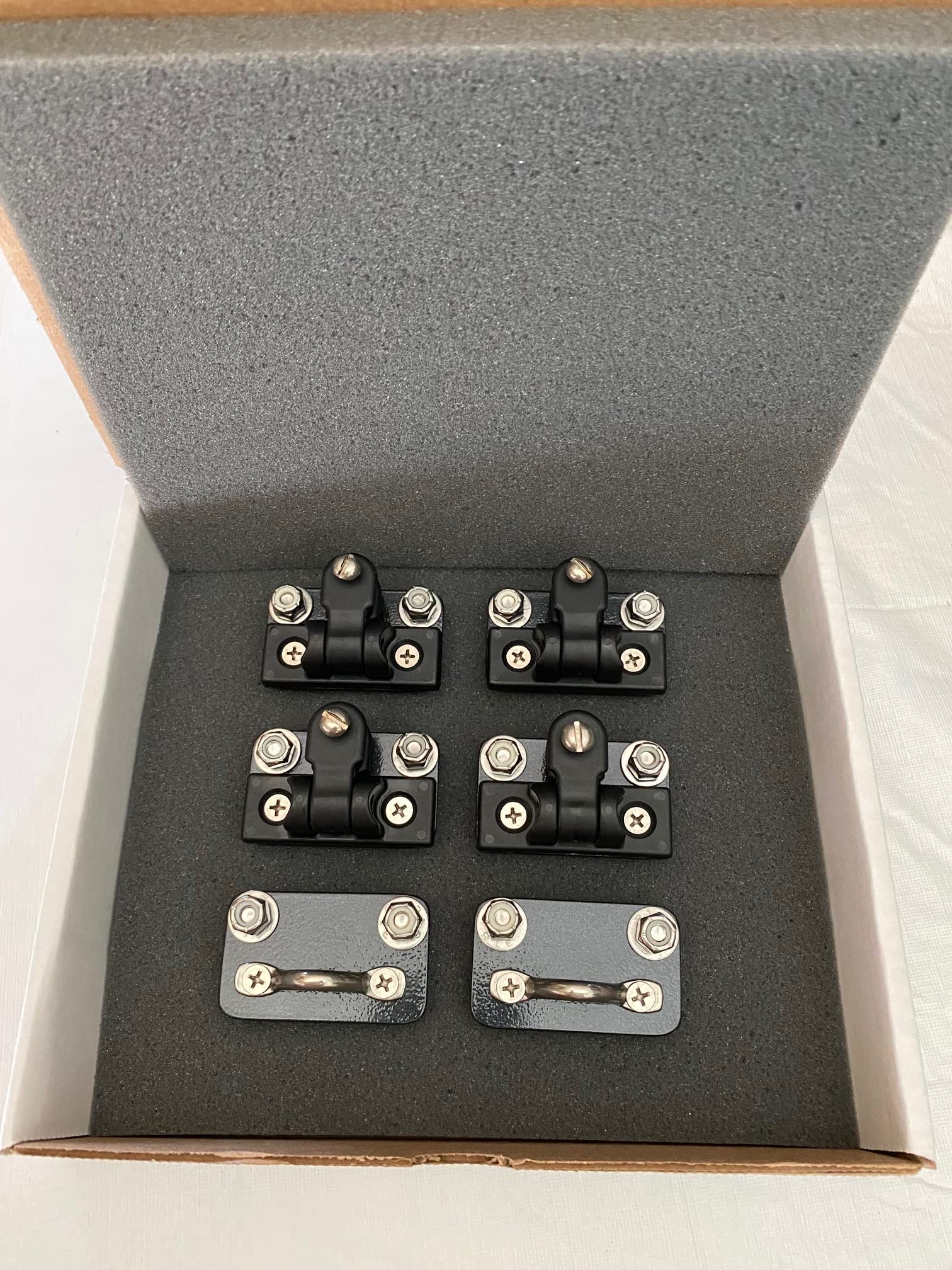 Tracker Boats Guide V-14 Versatrack Bimini Top Brackets - Custom 4-Hinge Design Made in USA - Perfect for Fishing, Boating & Outdoor Adventures