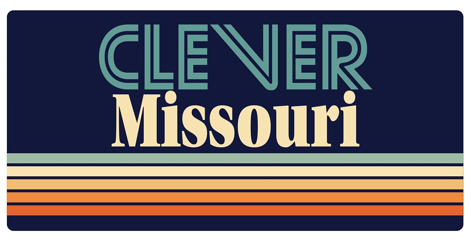 Vintage Retro Fridge Magnet 5 x 2.5 Inch - Clever Missouri Decorative Kitchen Accessory for Refrigerators, Whiteboards & Metal Surfaces