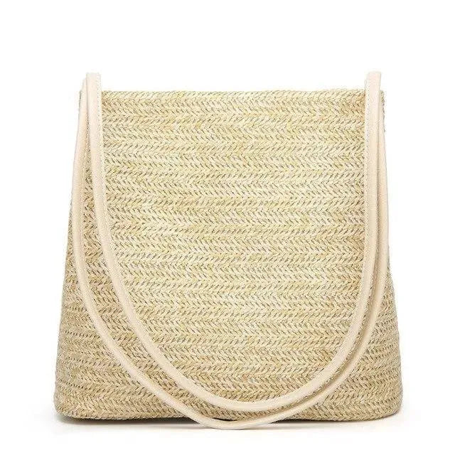 Stylish As Planned Straw Beach Bag - Eco-Friendly Woven Tote for Women - Perfect for Pool, Vacation & Summer Outings