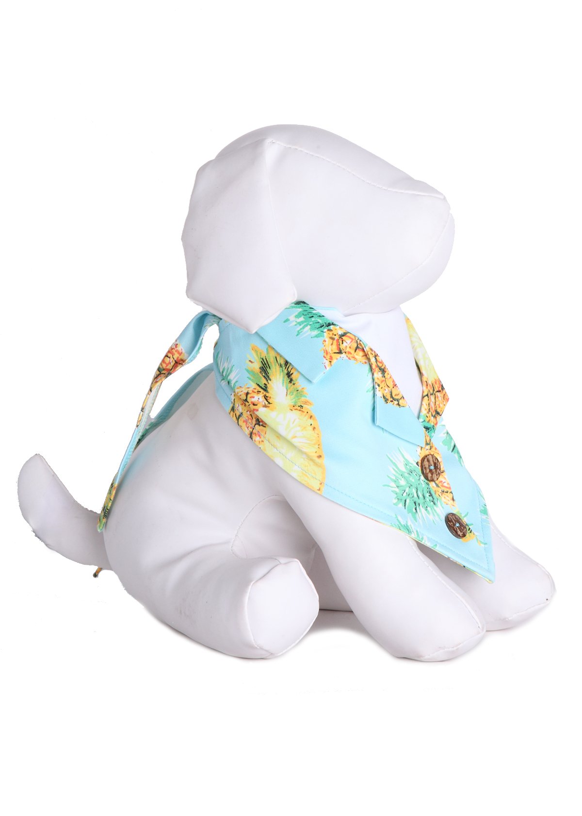 Blue Pineapple Hawaiian Dog Bandana - Formal Pet Bandana for Medium to Large Dogs - Perfect for Vacation, Beach Outings & Special Occasions