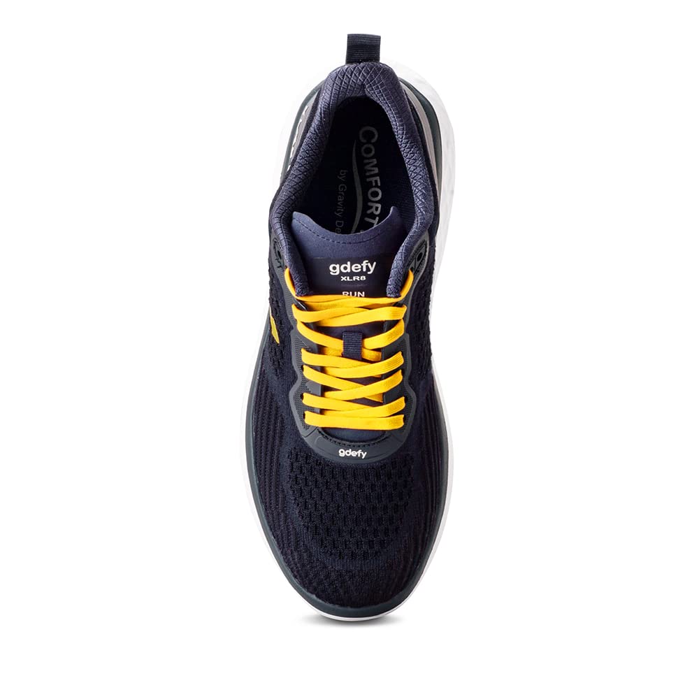 G-DEFY XLR8 Men's Supportive Running Shoes with VersoShock Technology - Arch Support & Pain Relief for Prolonged Standing/Walking - Diabetic & Wide Width Options - Includes Free Custom Orthotics - Perfect for Jogging, Workouts & All-Day Comfort