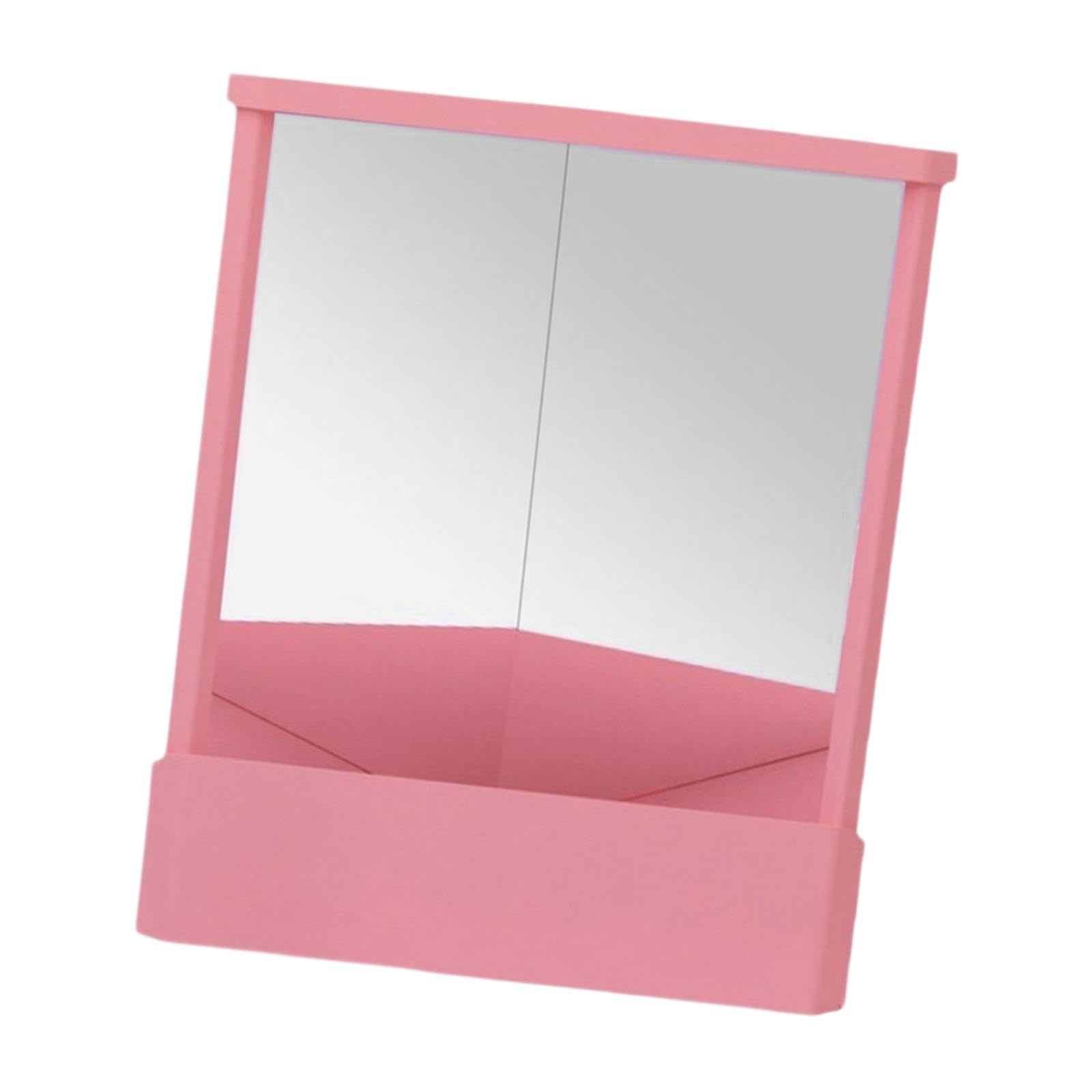 CLUB BOLLYWOOD® CB Non-Reversing Mirror - Pink Vanity Mirror for Dresser, Bedroom & Table | Portable Inverted Makeup Mirror for Precise Beauty Application | Perfect for Home, Travel & Professional Makeup Artists | Health & Beauty Accessories