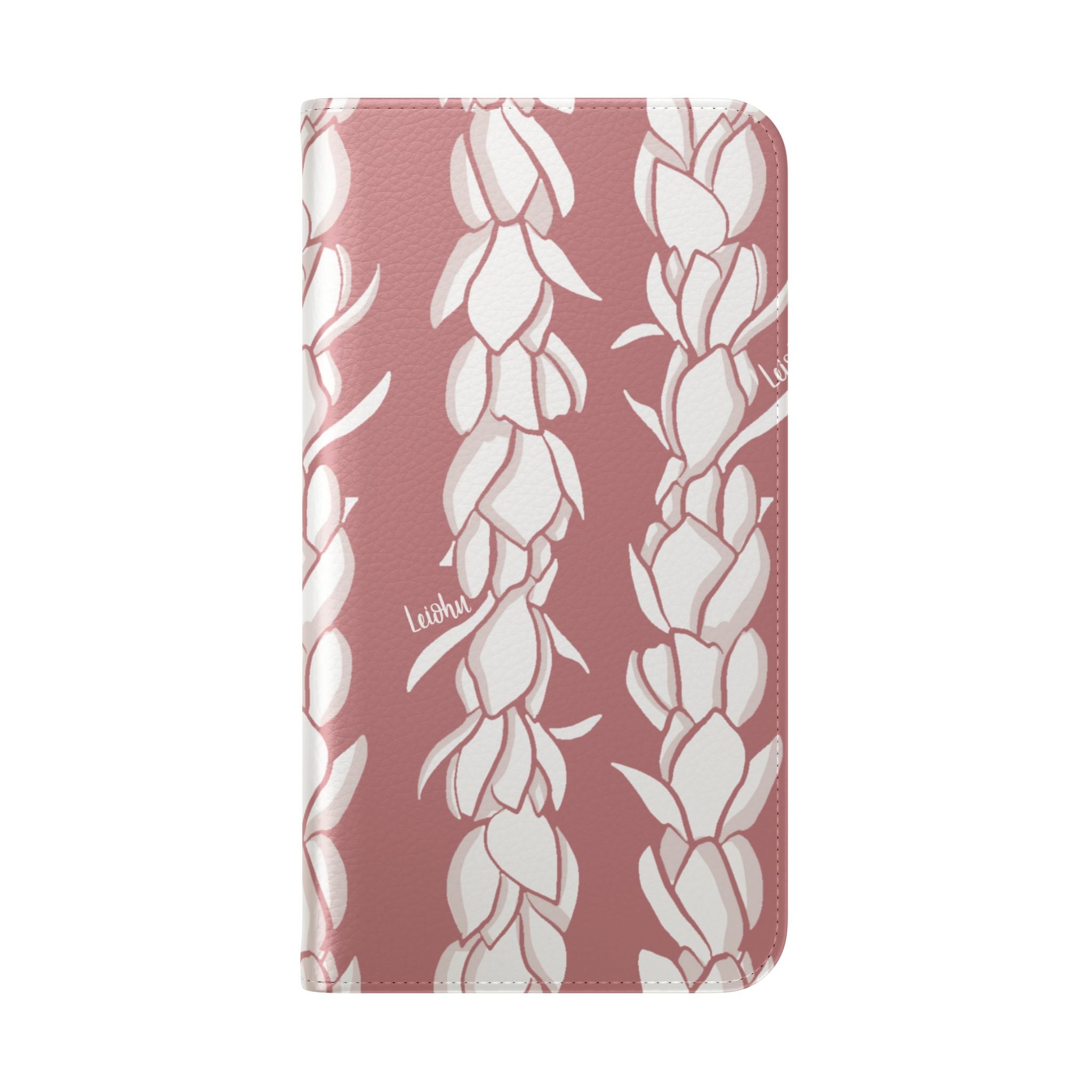 Pikake Lei Folio Case - Premium Hawaiian Flower Design Phone Cover for iPhone & Samsung | Perfect for Travel, Luau Parties & Hawaiian Themed Events