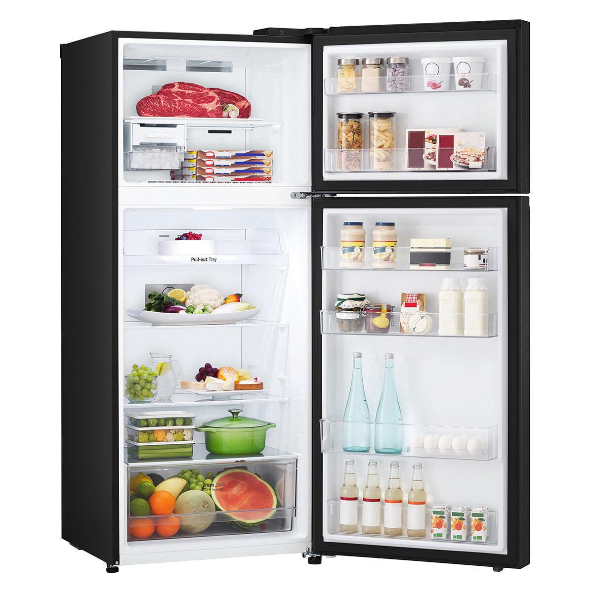 LG 375L Top Mount Refrigerator with Matte Black Finish - Energy Efficient 5MB Model for Modern Kitchens | Perfect for Small Families & Apartment Living