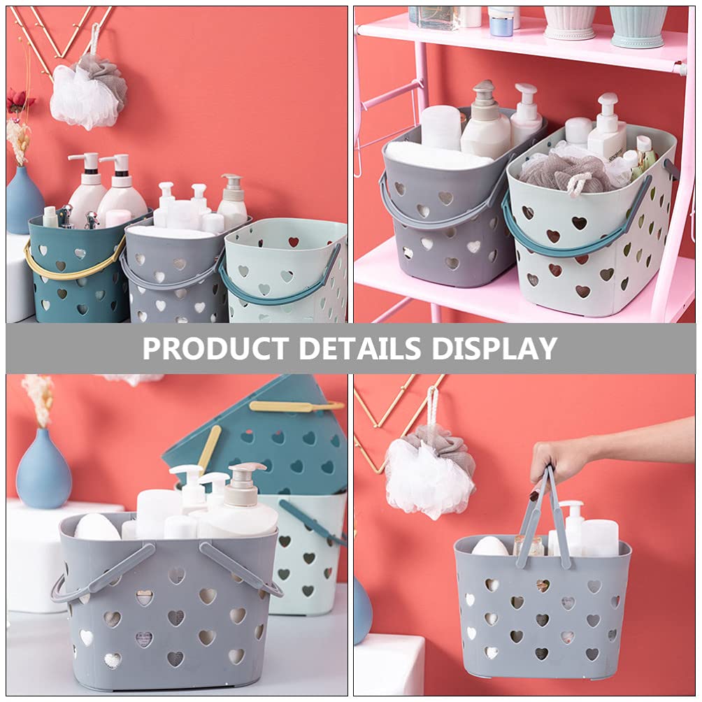 Cabilock 3-Piece Woven Storage Baskets Set - Bathroom & Shower Organizer with Hollow Design for Fruits, Toiletries & Home Organization | Space-Saving Portable Storage Solution for Bath, Kitchen & Bedroom