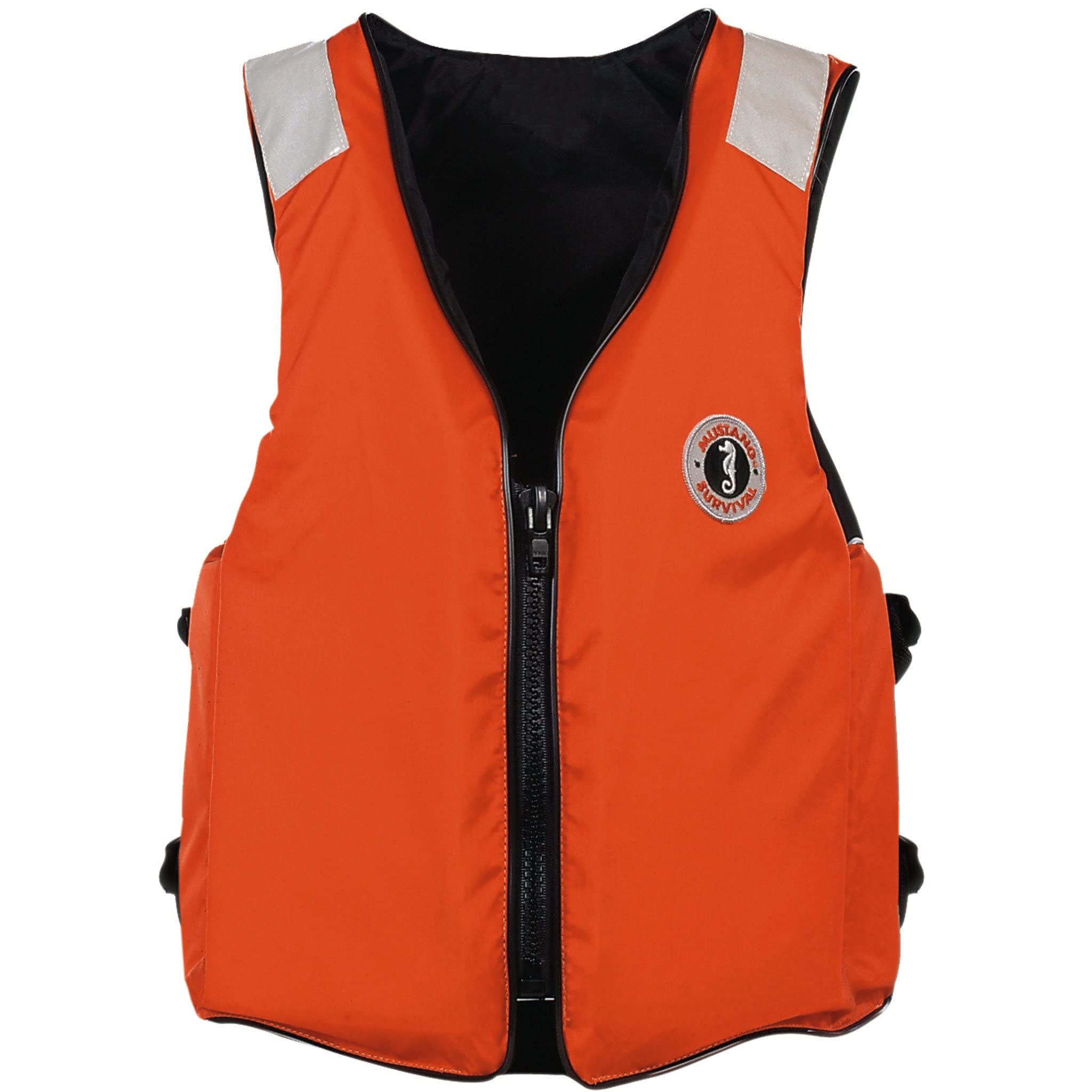 **Mustang Survival Classic Industrial Vest – High-Visibility Safety Vest for Construction, Fishing & Outdoor Work – OSHA Compliant Reflective Work Vest**