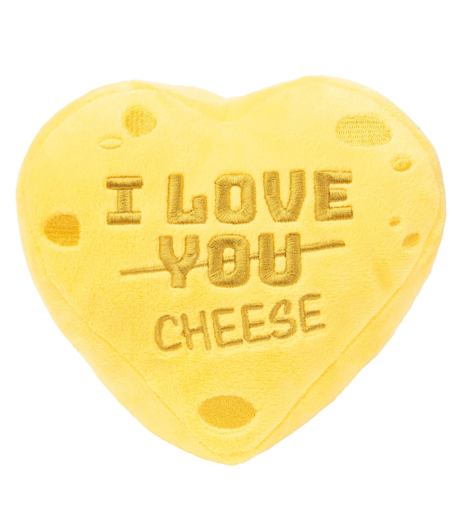 Fuzzyard Valentine's Day Plush Dog Toy - Cheese Heart Shaped Chew Toy for Small & Medium Dogs | Perfect for Playtime, Gifting & Puppy Training