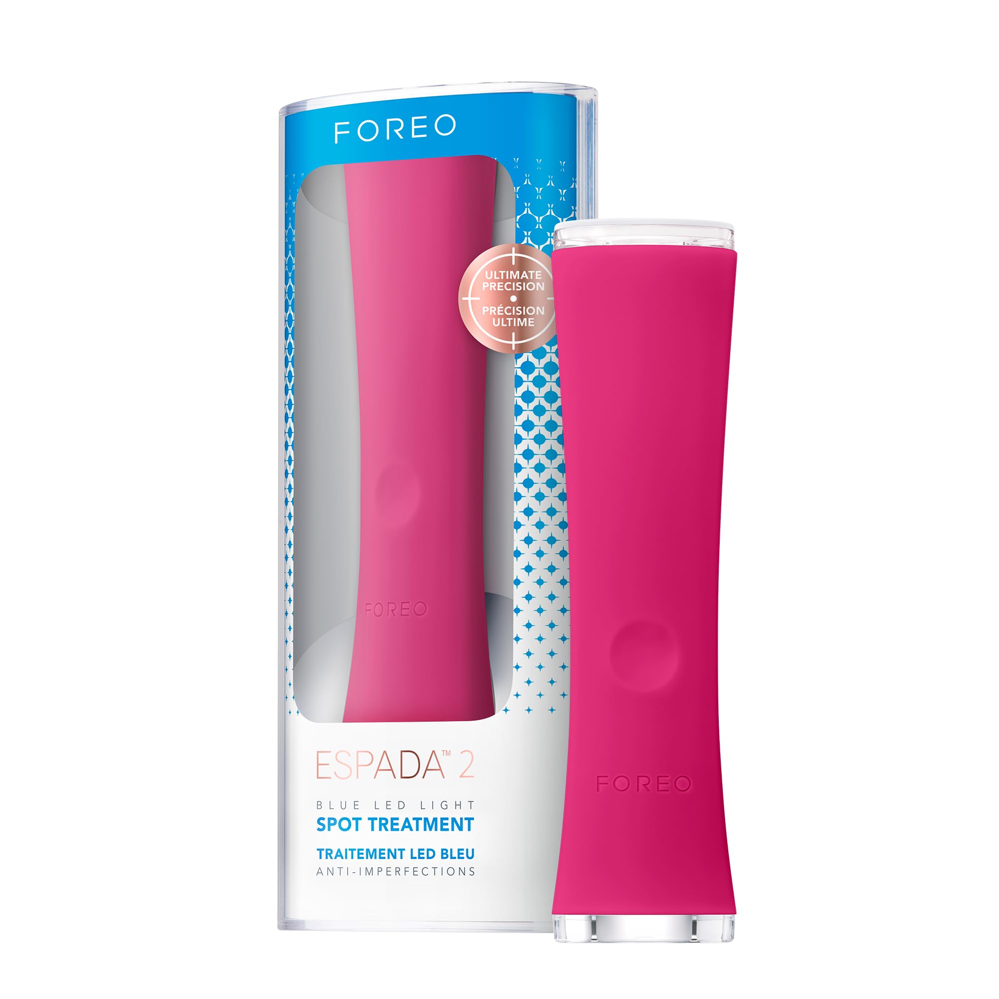 Foreo ESPADA 2 LED Light Therapy Device for Acne Treatment - Medical-Grade Blue Light Therapy for Pimples, Blemishes & Scars - Gentle Silicone Facial Skincare Tool - Perfect for Daily Acne Prevention & Post-Breakout Care