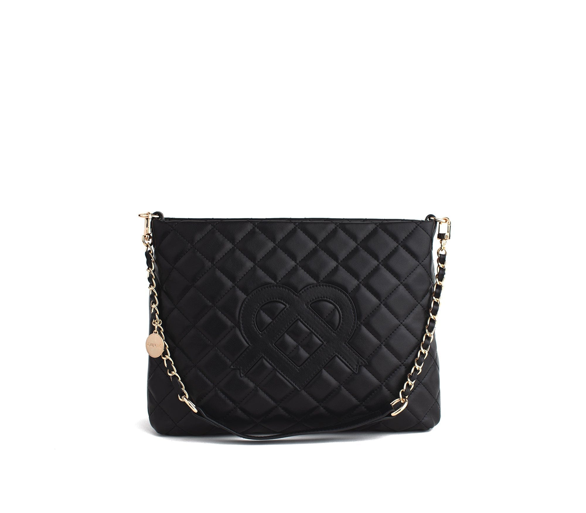 Eco-Friendly Koi Quilted Vegan Leather Shoulder Bag for Women - Stylish Black Crossbody Purse | Perfect for Work, Travel & Everyday Use