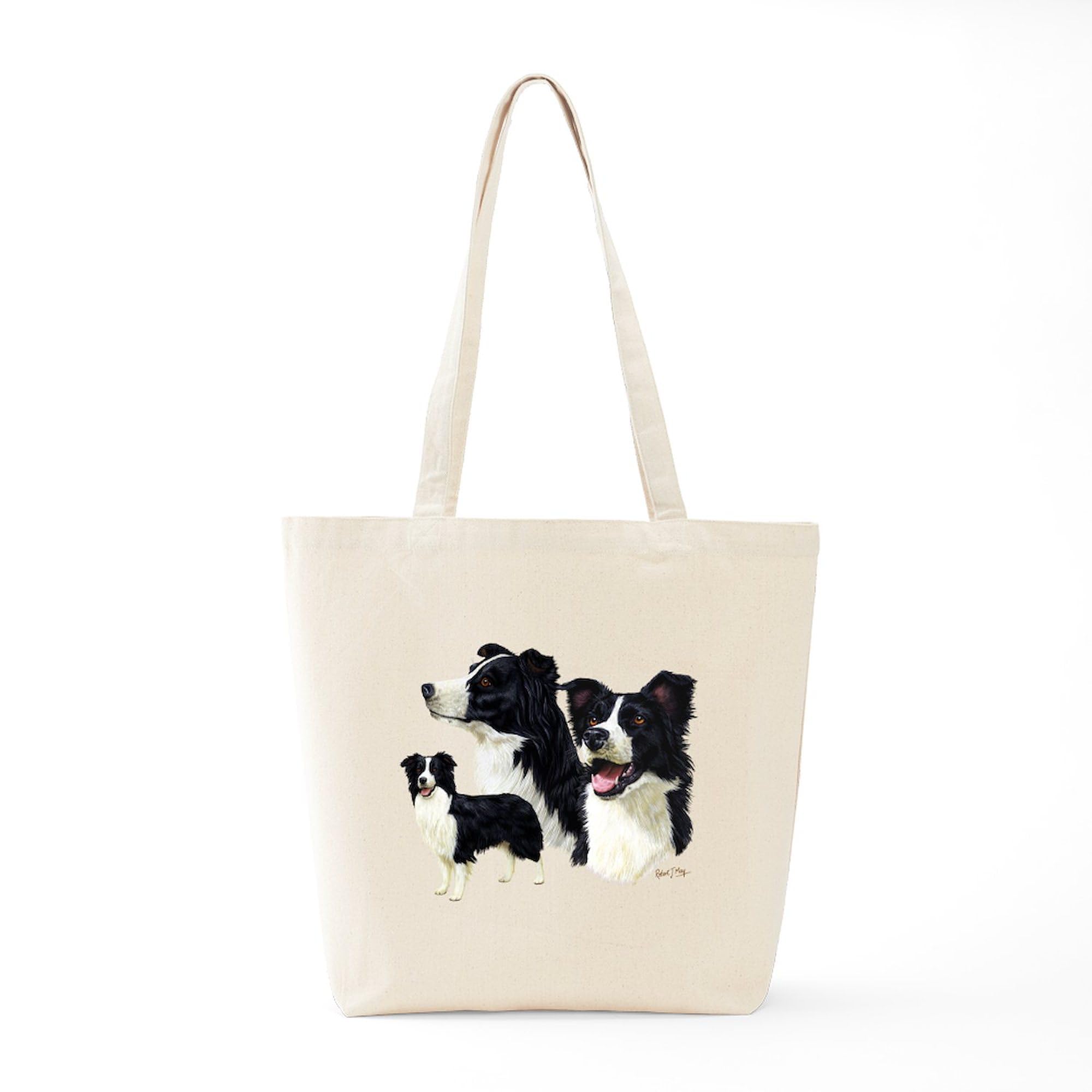 Stylish Border Collie Canvas Tote Bag - Eco-Friendly Reusable Shopping Bag for Groceries, Beach & Daily Use | Durable Natural Cotton Carryall