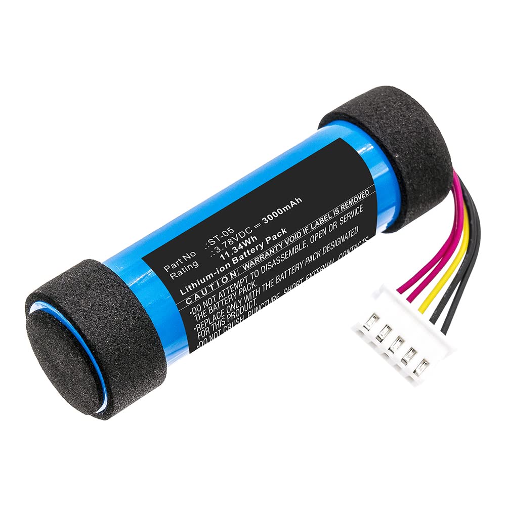 Synergy Digital Replacement Battery for Sony ST-05 Speaker - 3000mAh Li-ion 3.78V - Long Lasting Power for Home Audio, Outdoor Parties & Portable Entertainment