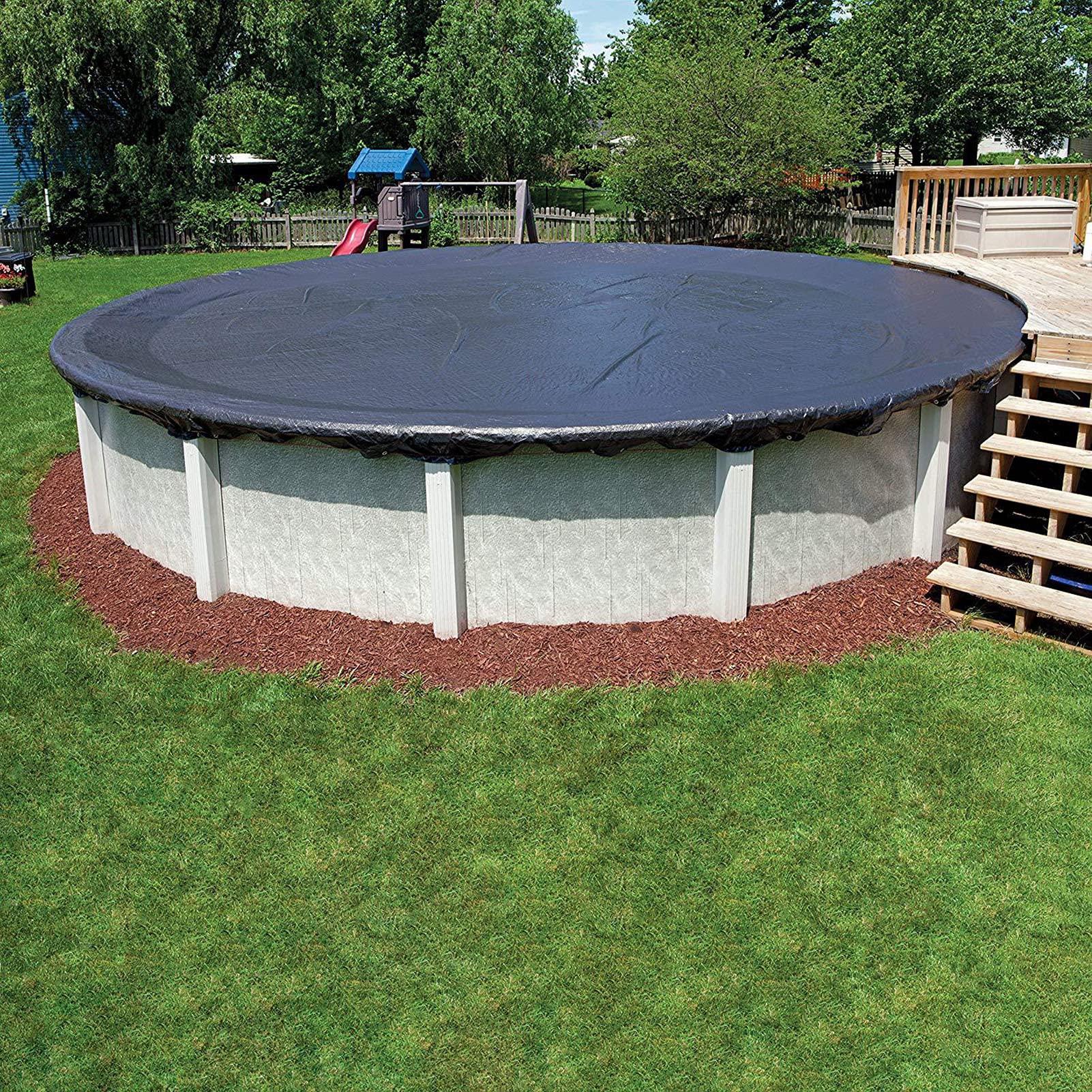 CHENGL 141 Inch Solar Round Pool Cover for Outdoor Swimming Pools & Hot Tubs - Heavy Duty Dustproof Spa Cover, Blue Thermal Blanket for Heat Retention & Debris Protection - Perfect for Backyard, Inground & Above Ground Pools