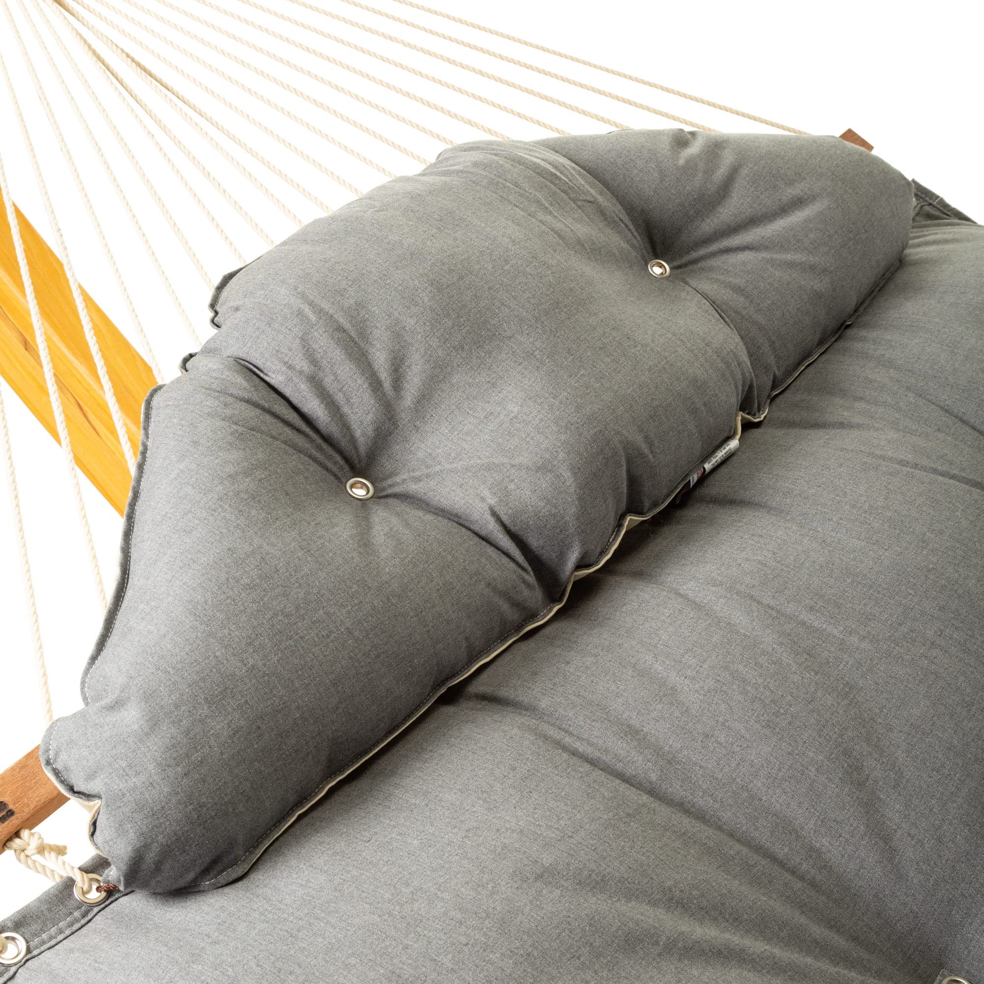Premium Handcrafted Hatteras Hammocks - 13ft Large Cast Slate Tufted Hammock with Detachable Pillow | 450 LB Weight Capacity | Includes Free Extension Chains & Tree Hooks | Made in USA | Perfect for Backyard, Camping & Beach Relaxation