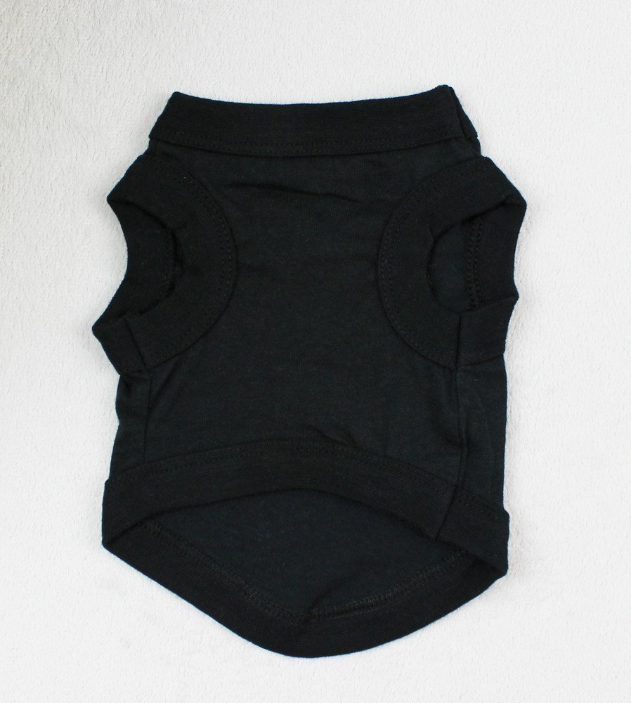Black Dog Vest Shirt - Breathable Cotton Summer Apparel for Large & Small Dogs & Cats - Perfect for Vacation, Outdoor Adventures & Daily Wear