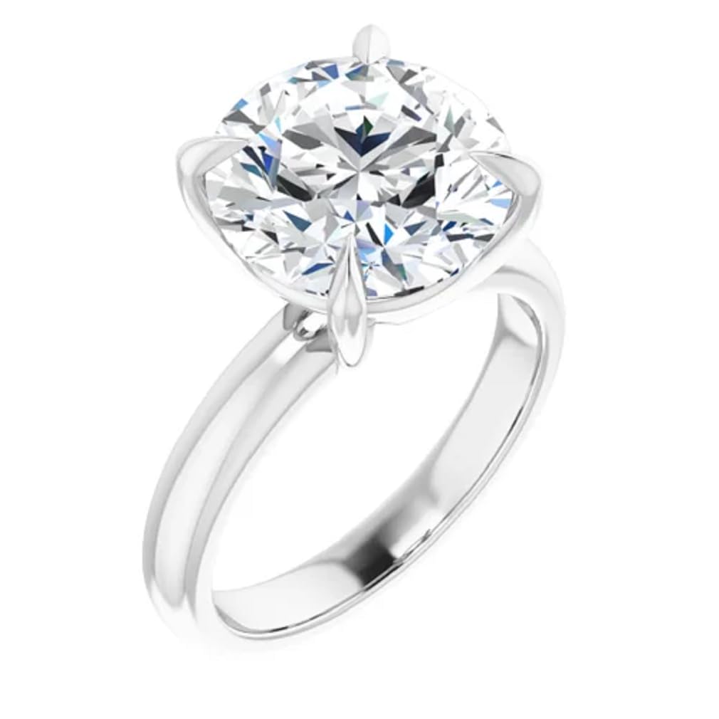 5.00 CT Round Moissanite Diamond Engagement Ring Set for Women - Petite Halo Vine Wedding Band, Bridal Promise & Anniversary Rings (Size 8.5) | Perfect for Proposals, Vow Renewals & Special Occasions