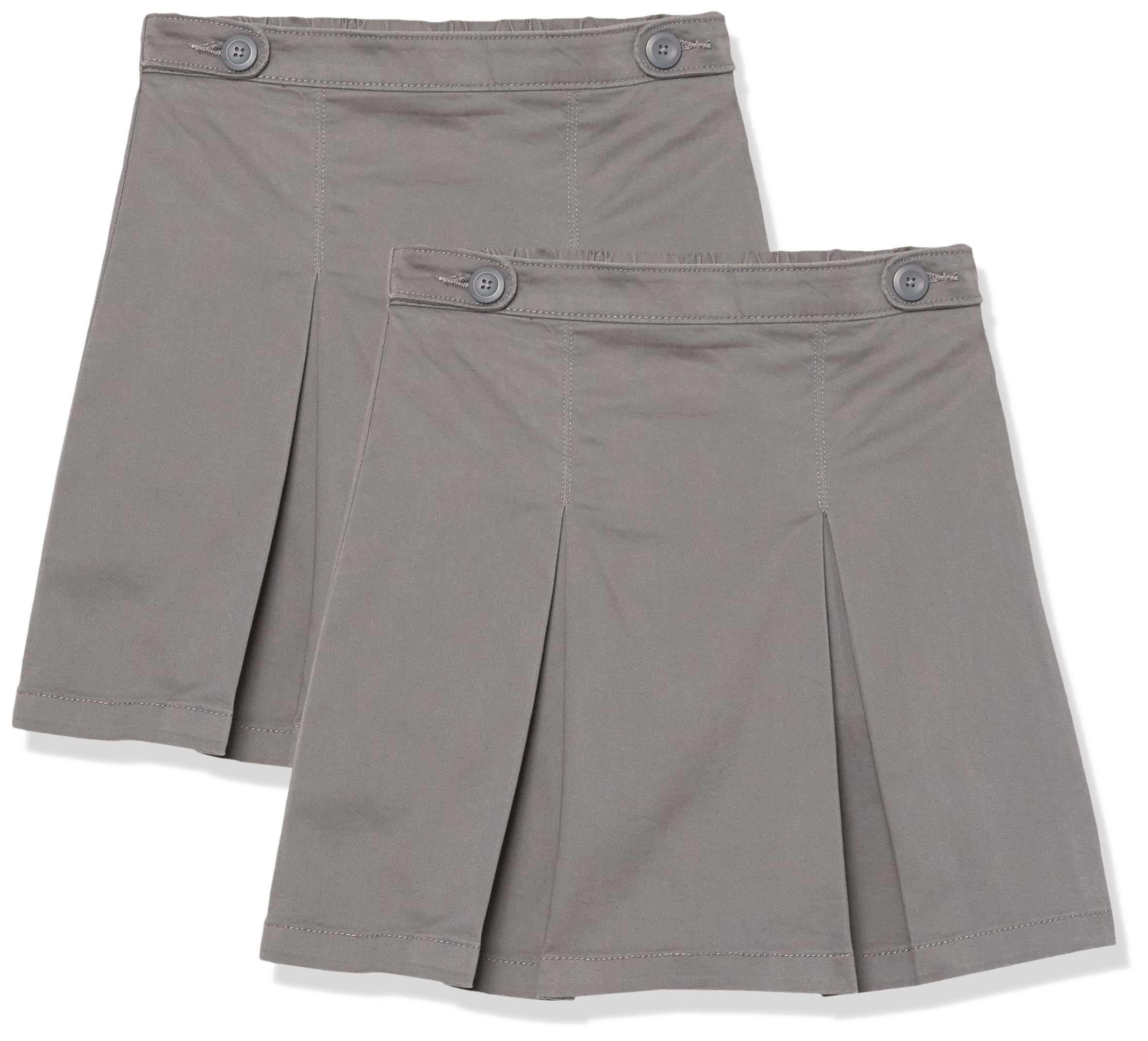 Amazon Essentials Girls' Uniform Scooter Skirts Multipack - School Uniform Skirts for Girls, Comfortable Stretch Fabric, Perfect for School, Church & Formal Events