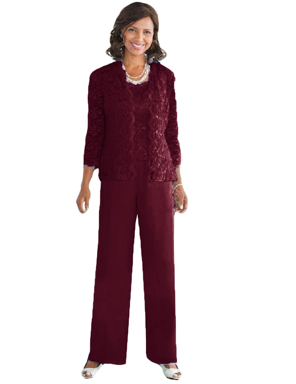 Vintage Lace Mother of The Bride Pant Suits - Plus Size Women's Evening Party Dress for Wedding Guest & Special Occasions | Xixi House 2021 Collection