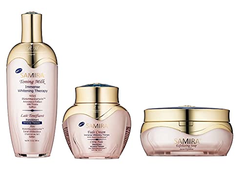 Samira Brightening & Exfoliating Skincare Set - Gentle Face Scrub & Whitening Cream for Glowing Skin - Perfect for Daily Routine & Nighttime Skincare
