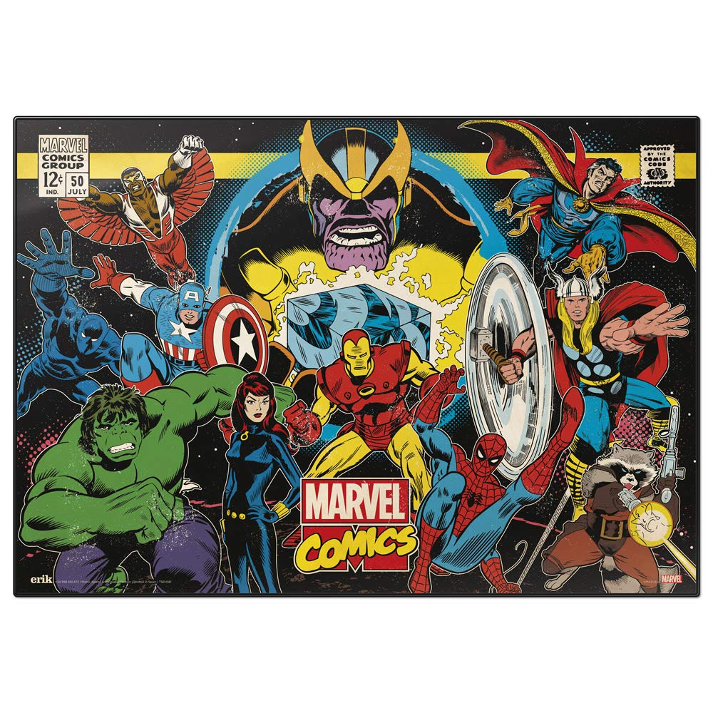 Official Marvel Retro Gaming Mouse Pad & Desk Mat - 13.5