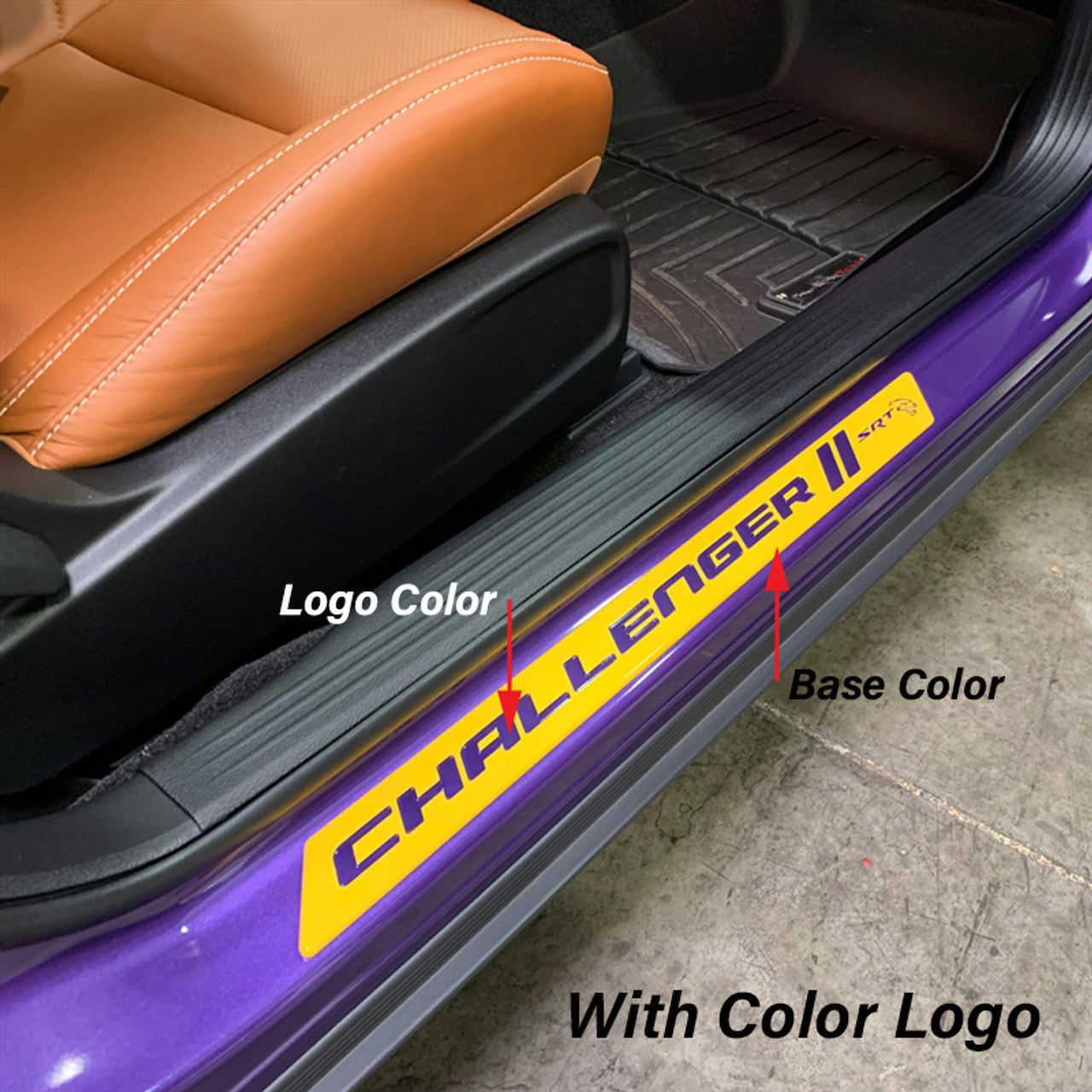 American Brother Designs Premium Door Sills for Dodge Challenger (2008-2023) - Custom Car Protection & Style Upgrade for Your Muscle Car
