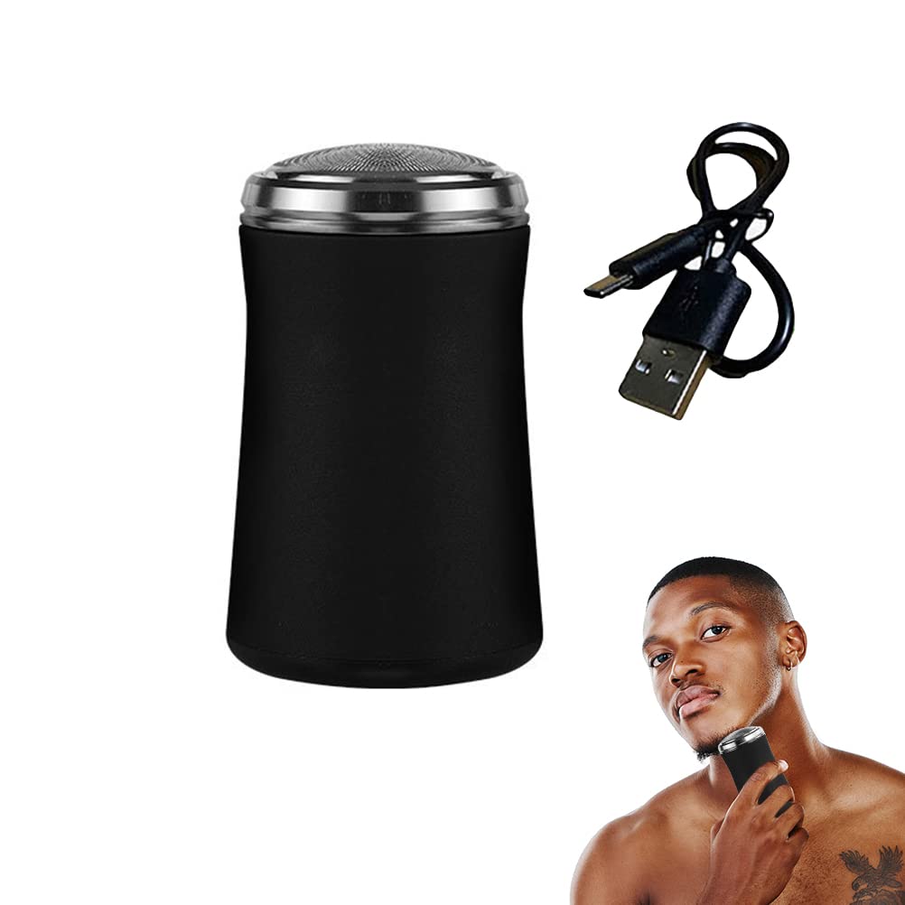 Mini Electric Razor for Men - Rechargeable, Waterproof & Portable Travel Shaver - Perfect for Home, Office & Gym Use (Black)
