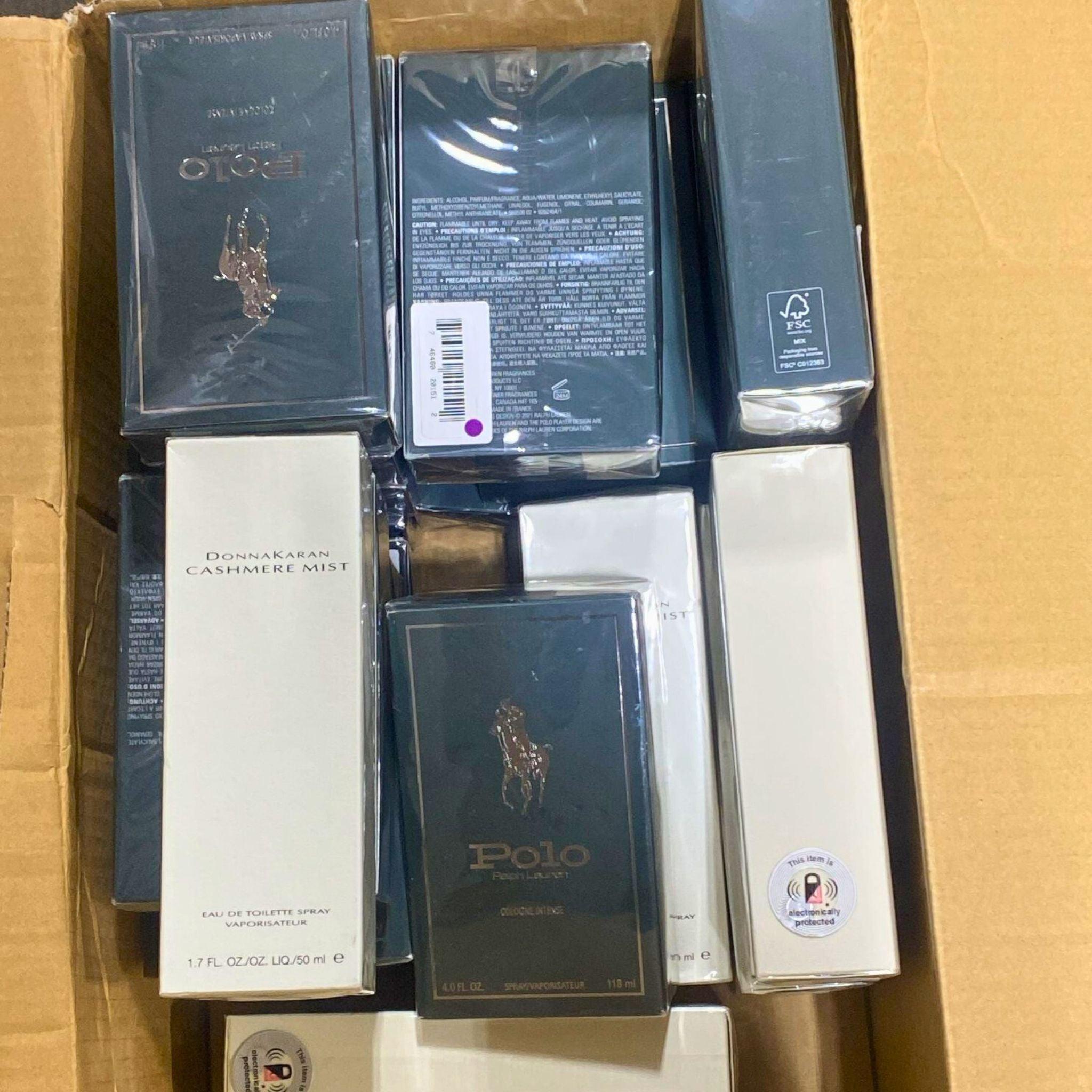 Ralph Lauren Polo Intense Cologne 4oz & Donna Karan Cashmere Mist Perfume 1.7oz - 18 Piece Fragrance Gift Set for Men & Women - Perfect for Holidays, Birthdays & Special Occasions