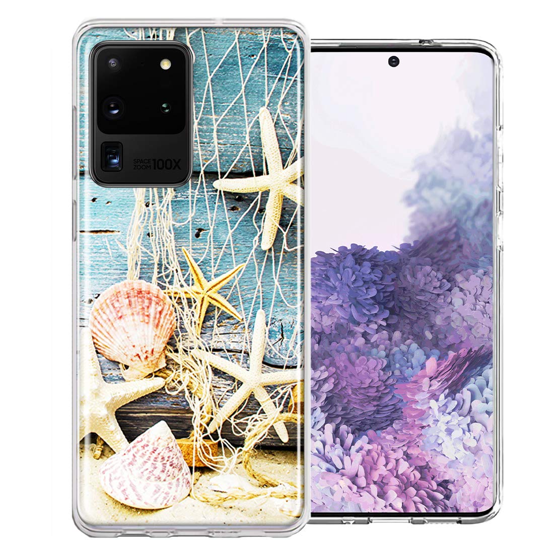 Samsung Galaxy S20 Ultra Case - Starfish Net Design Double Layer Protective Cover | Slim Fit, Shockproof & Durable Phone Case for Everyday Use & Outdoor Activities