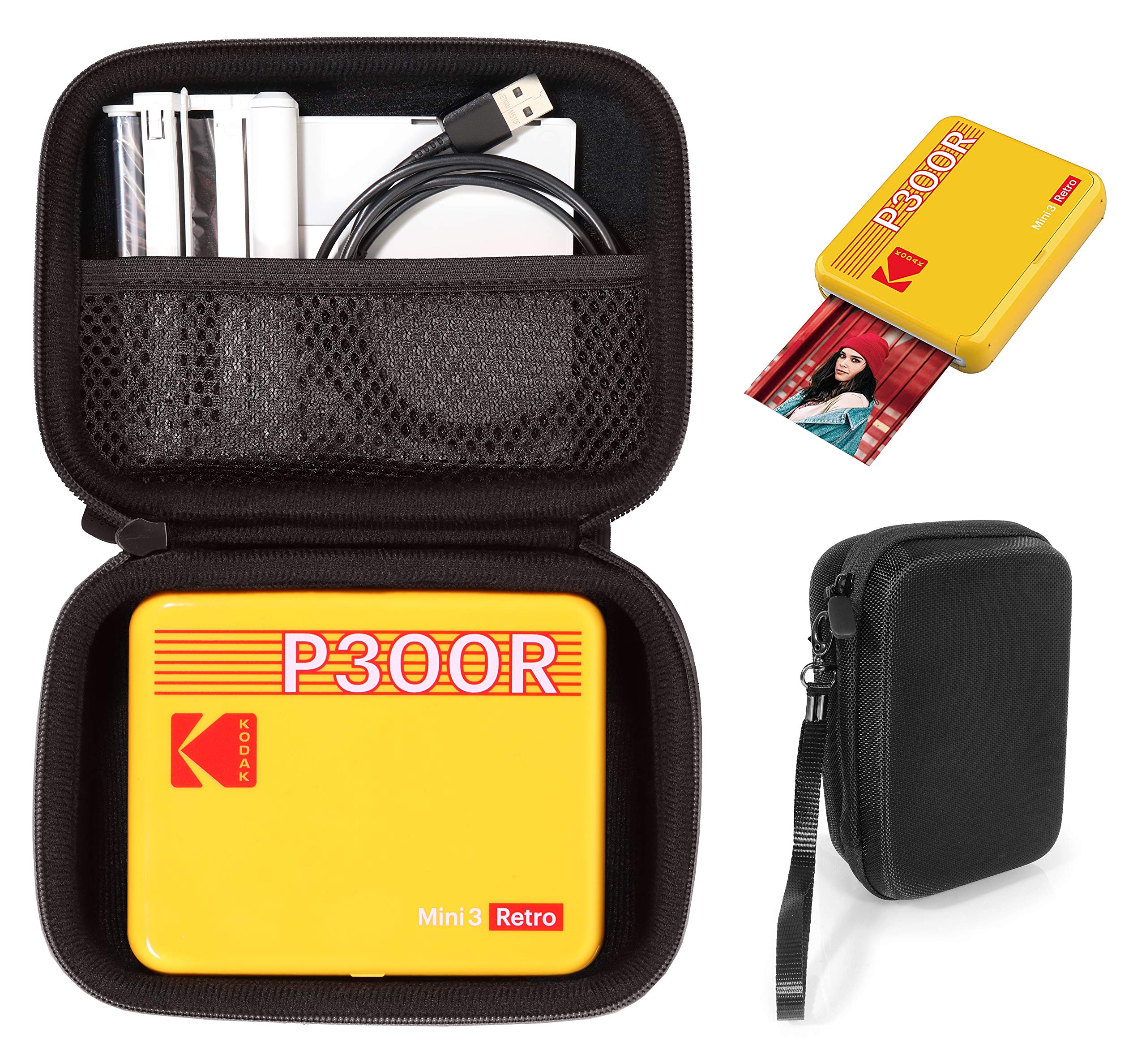 CaseSack Protective Case for Kodak Mini 3 Retro, Mini Shot 3 Retro 2-in-1 & Zink Kodak Step Printer - Durable Cover for All-New Mini 3 Square - Perfect for Travel, Home & Office Photo Printing Accessories