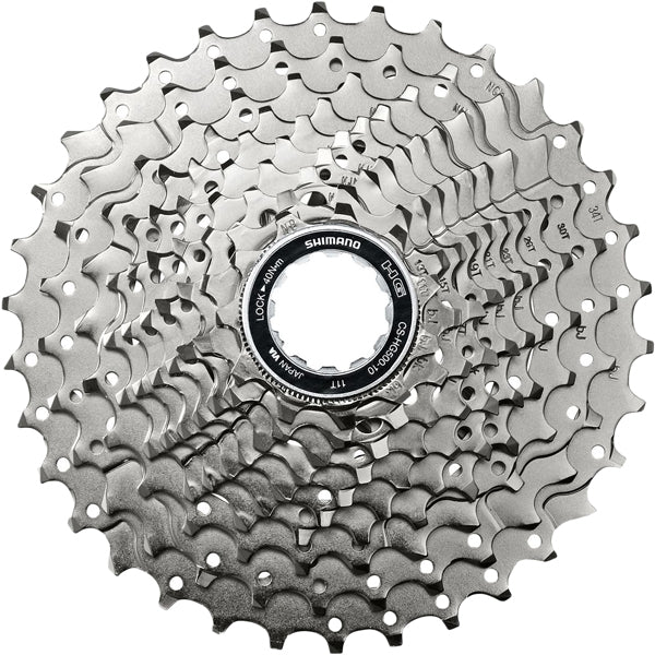Shimano Deore CS-HG500 10-Speed 11-34T Bike Cassette - Compatible with Mountain & Road Bikes for Smooth Gear Shifting