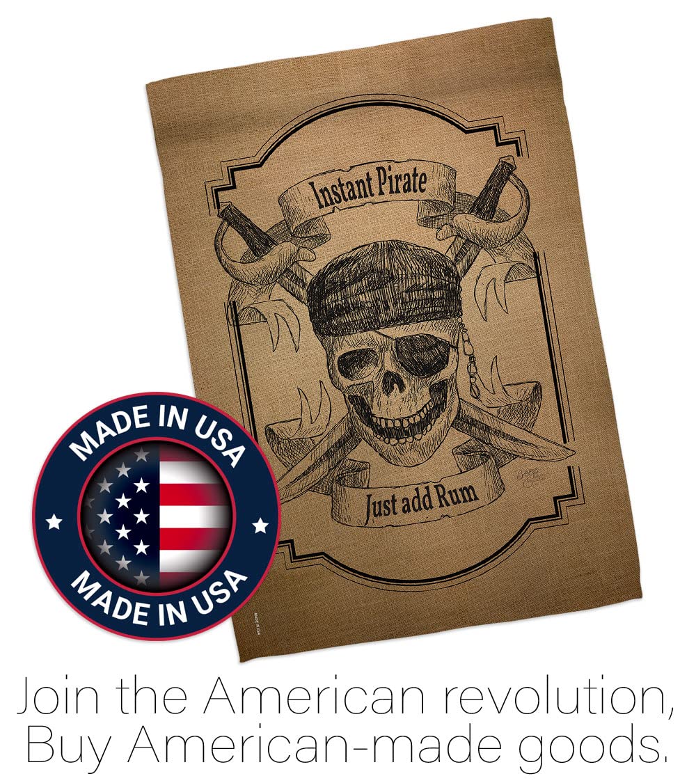 Coastal Pirate Burlap Flags Set - 28