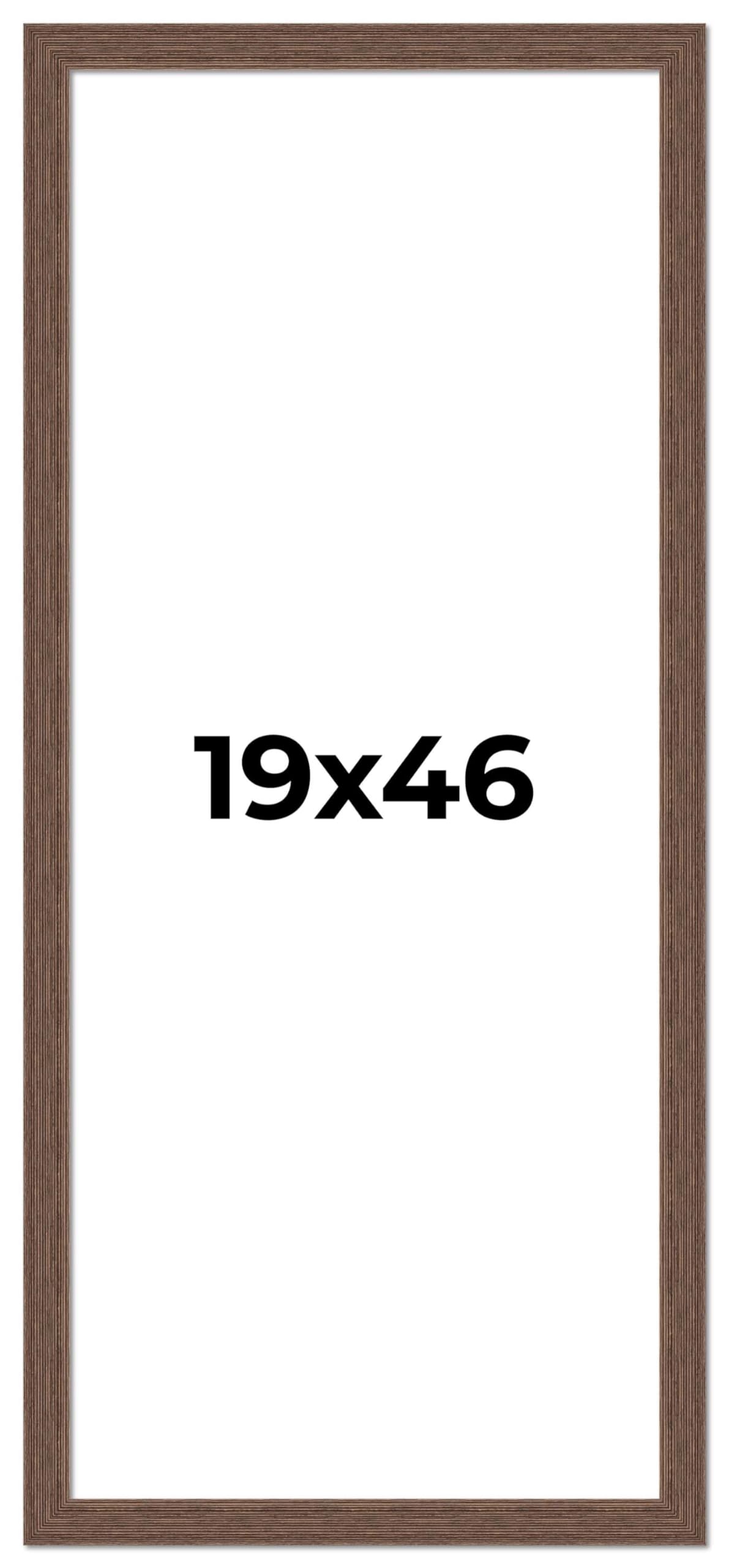 19x46 Brown Distressed Barnwood Picture Frame - Rustic Farmhouse Photo Frame with UV Acrylic Shatter Guard & Acid-Free Backing | Perfect for Wall Decor, Living Room, Bedroom & Office Display