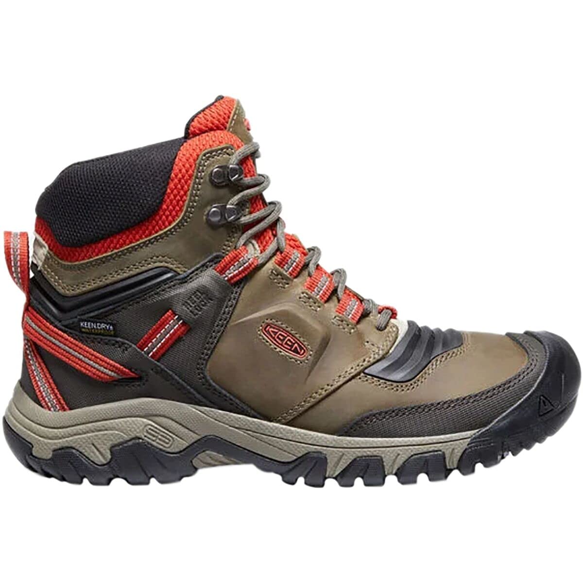 KEEN Men's Ridge Flex Mid Height Waterproof Hiking Boots - Lightweight & Flexible Outdoor Footwear for Trail Walking, Camping & Mountain Adventures